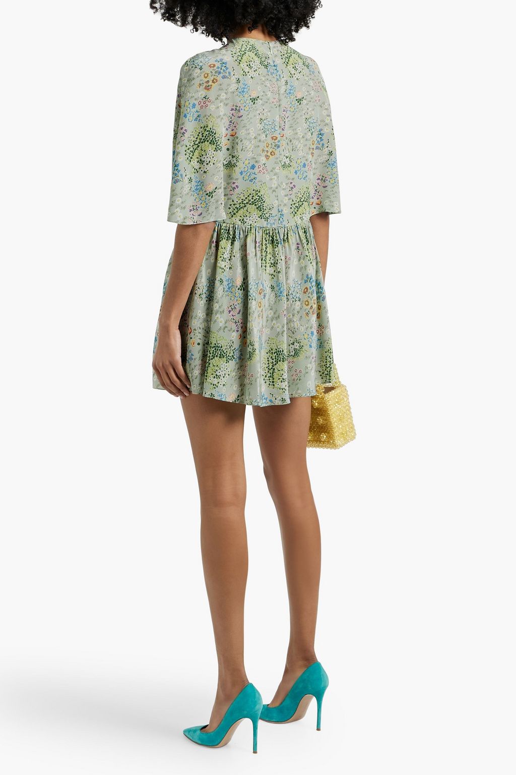 VALENTINO GARAVANI Floral-print silk crepe de chine mini dress