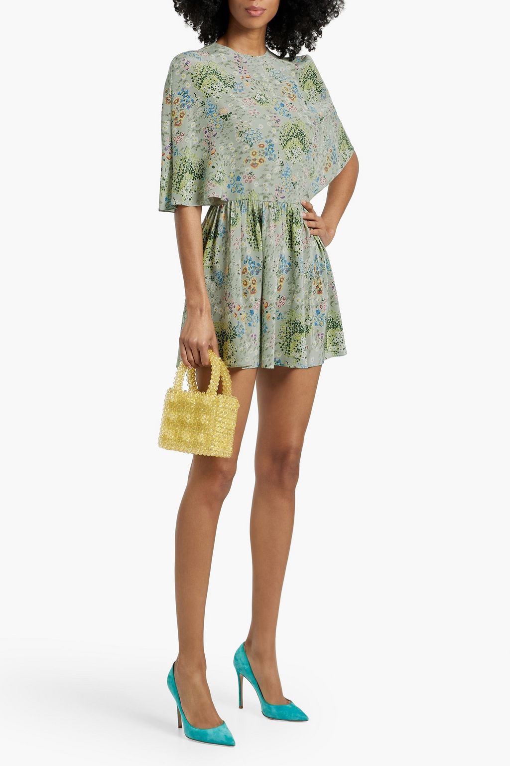 VALENTINO GARAVANI Floral-print silk crepe de chine mini dress