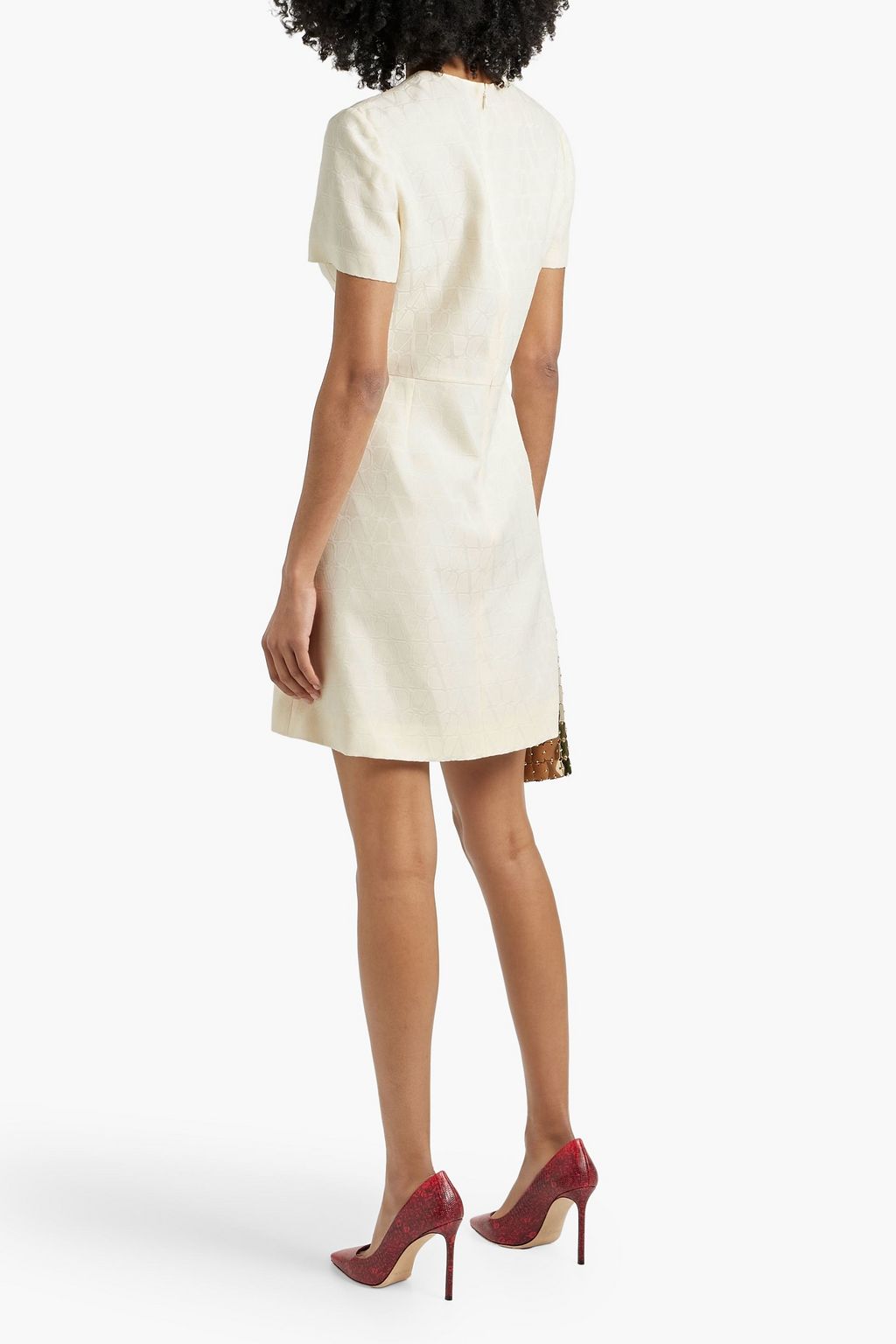 VALENTINO GARAVANI Wool and silk-blend jacquard mini dress