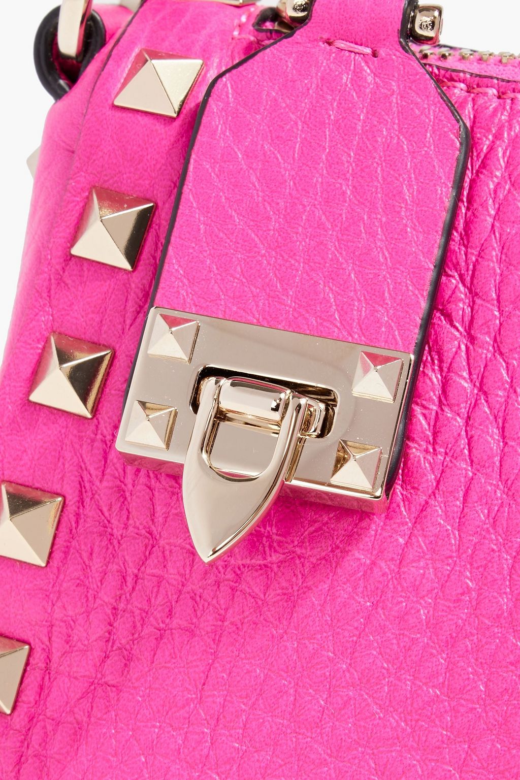 VALENTINO GARAVANI Rockstud pebbled-leather shoulder bag
