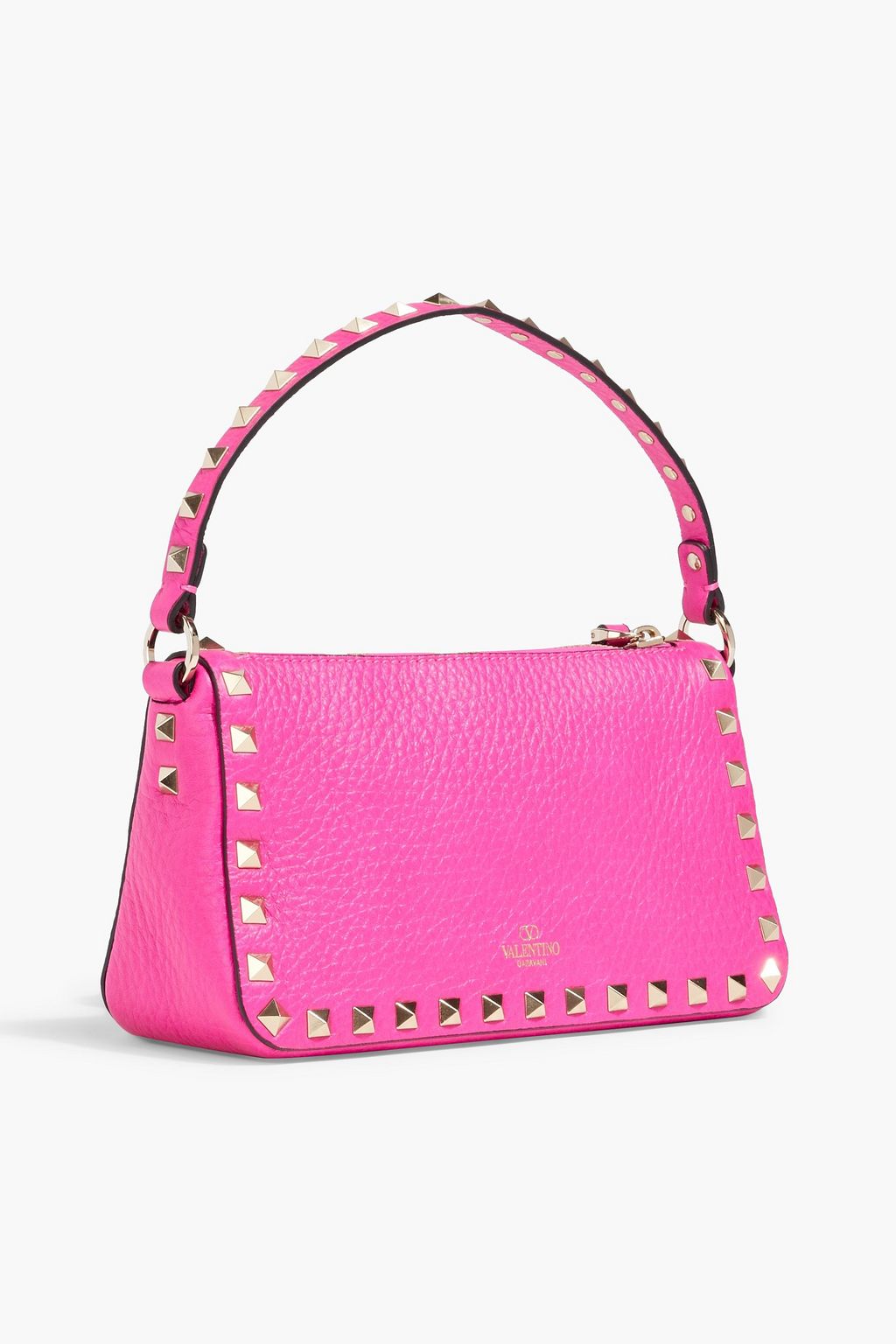 VALENTINO GARAVANI Rockstud pebbled-leather shoulder bag