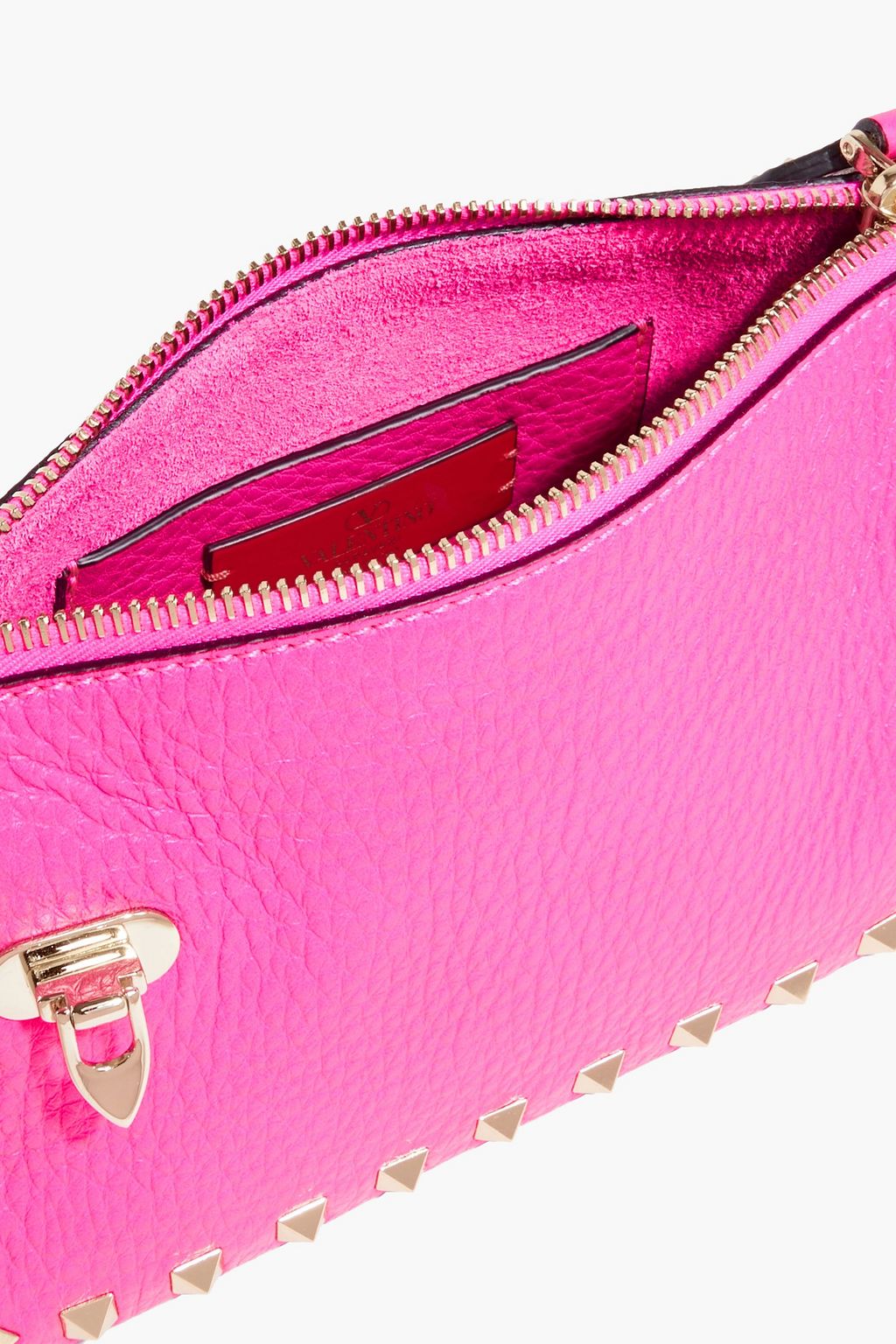 VALENTINO GARAVANI Rockstud pebbled-leather shoulder bag
