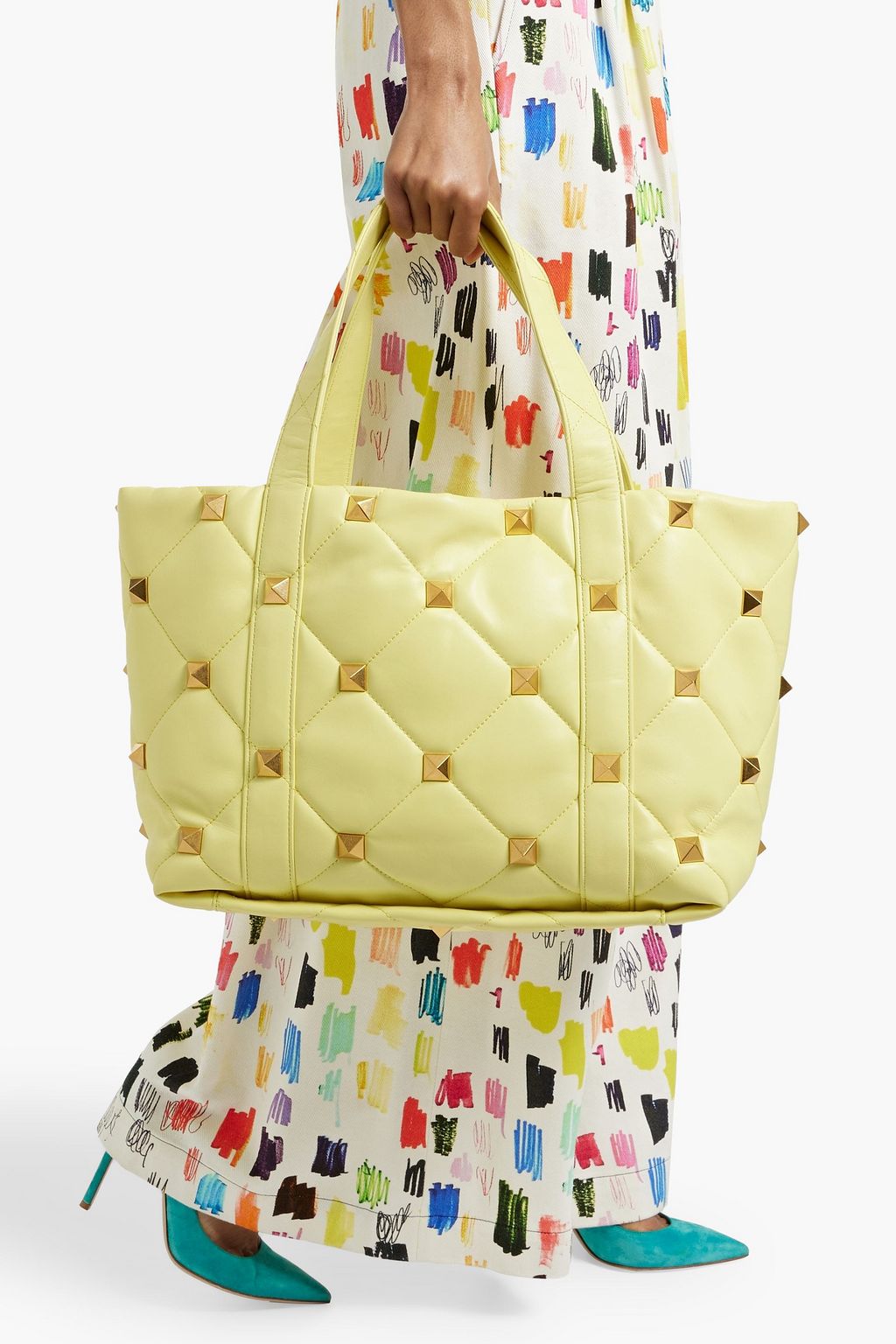 VALENTINO GARAVANI Roman Stud quilted leather tote