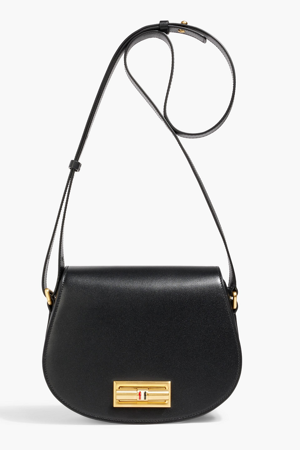 Thom Browne Leather Shoulder Bag In Black