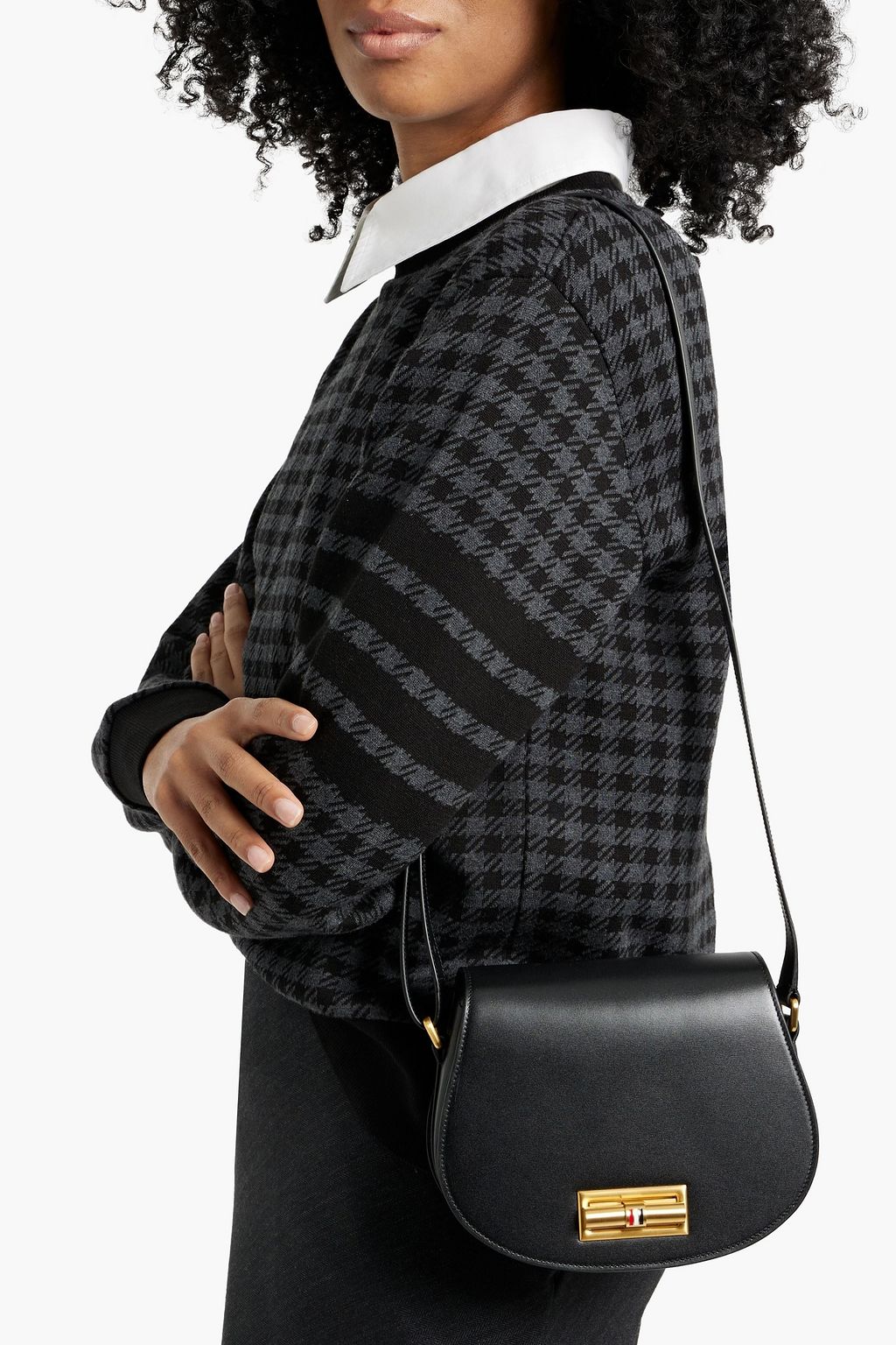 THOM BROWNE Leather shoulder bag