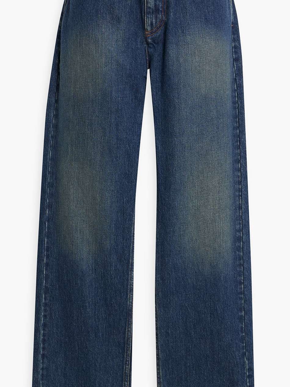 high-rise straight-leg jeans