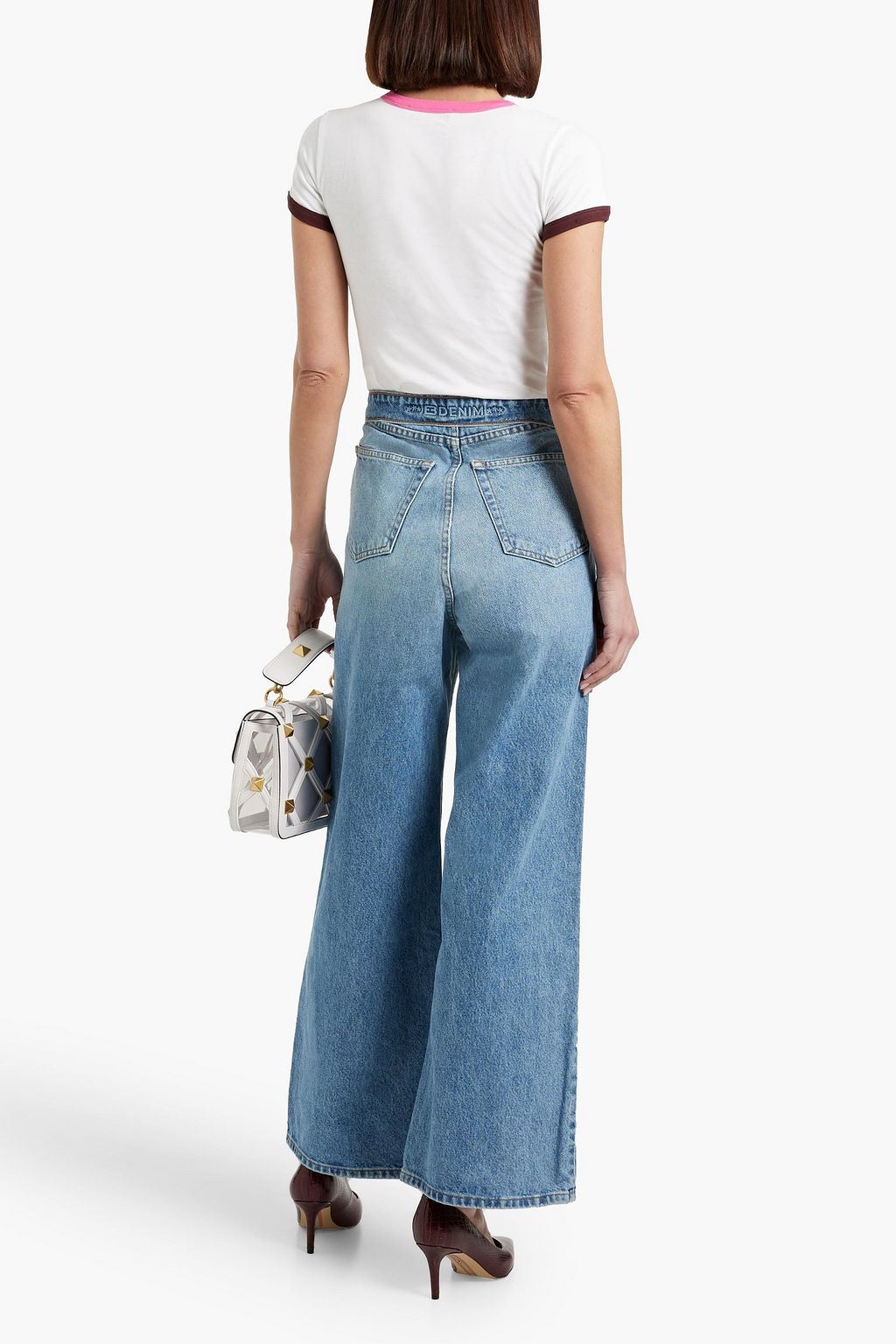 VALENTINO GARAVANI Embellished printed cotton-jersey T-shirt