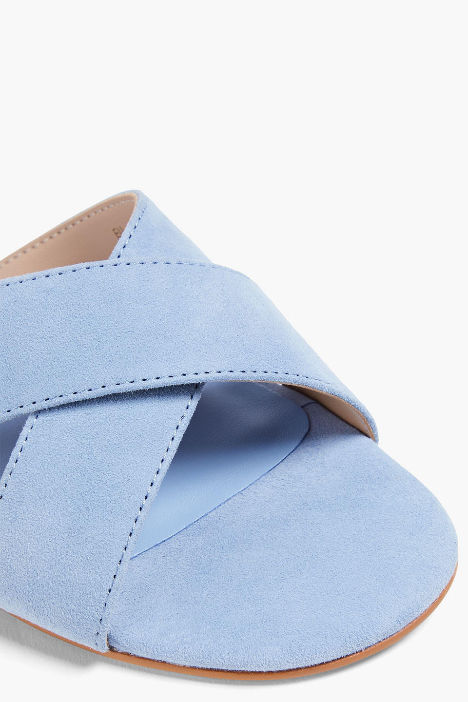 Stuart Weitzman Roza Suede Sandals In Light Blue