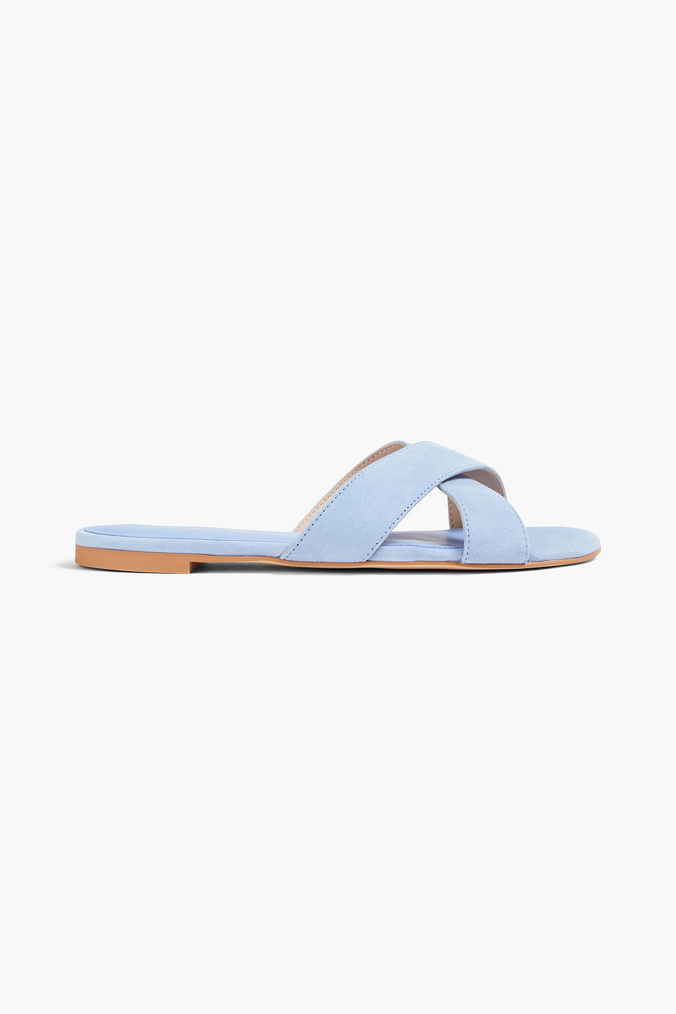 Stuart Weitzman Roza Suede Sandals In Light Blue