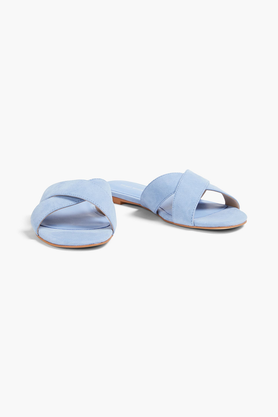 Stuart Weitzman Roza Suede Sandals In Light Blue