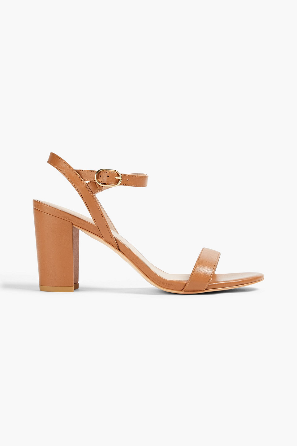Stuart Weitzman Dancer 75 Sandalen Aus Leder In Camelfarben