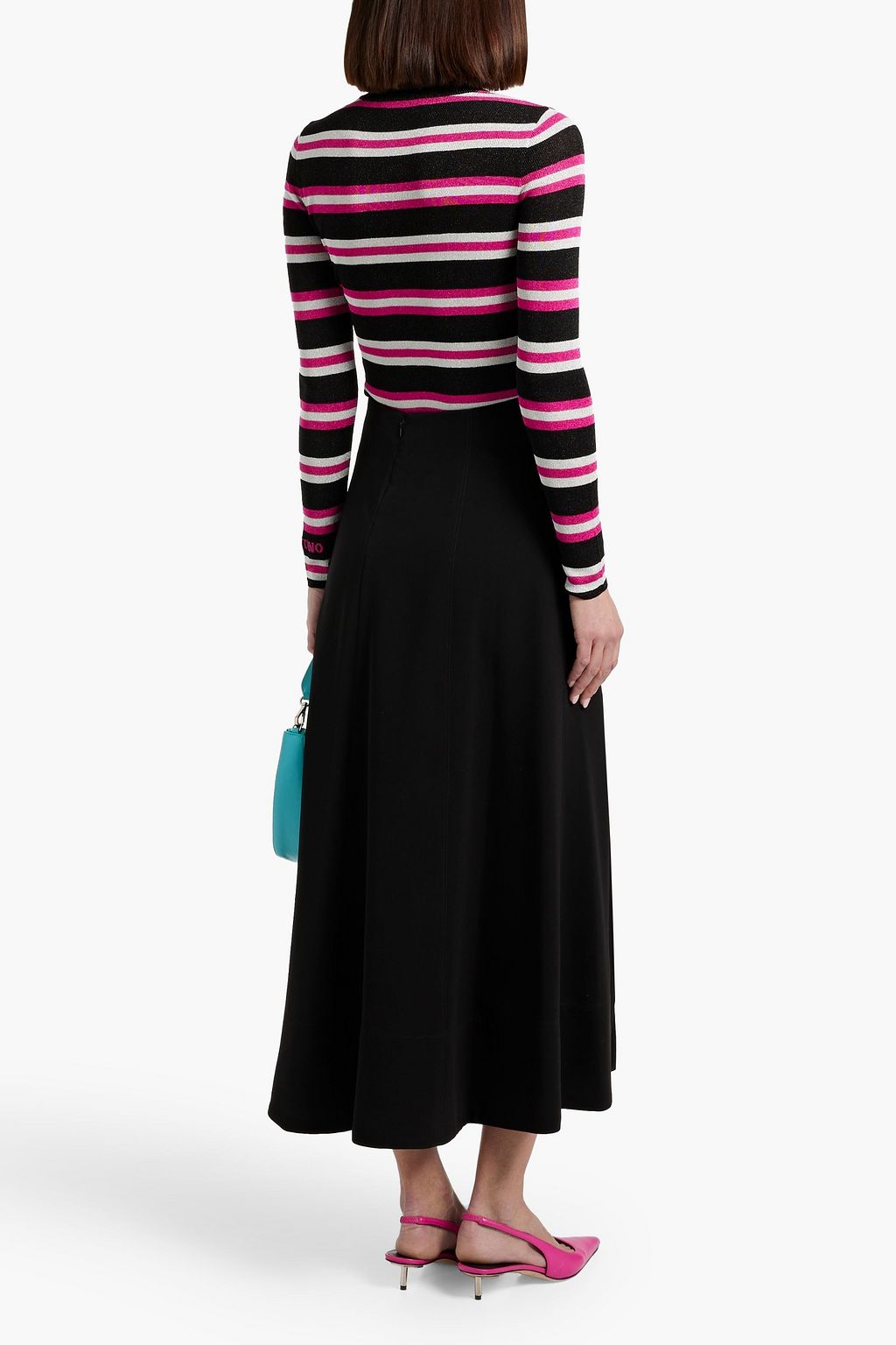 VALENTINO GARAVANI Metallic striped knitted sweater