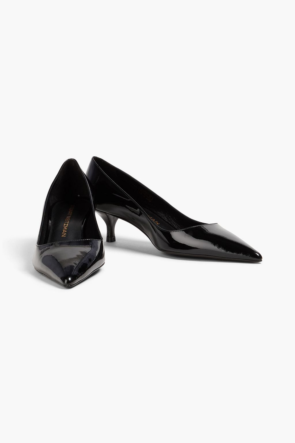 STUART WEITZMAN حذاء "ستيورات" بكعب عالٍ من الجلد اللامع