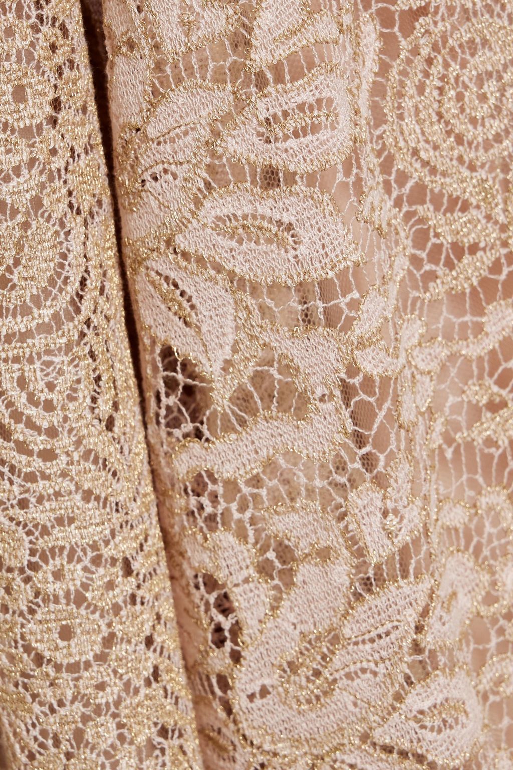VALENTINO GARAVANI Metallic crocheted lace midi dress