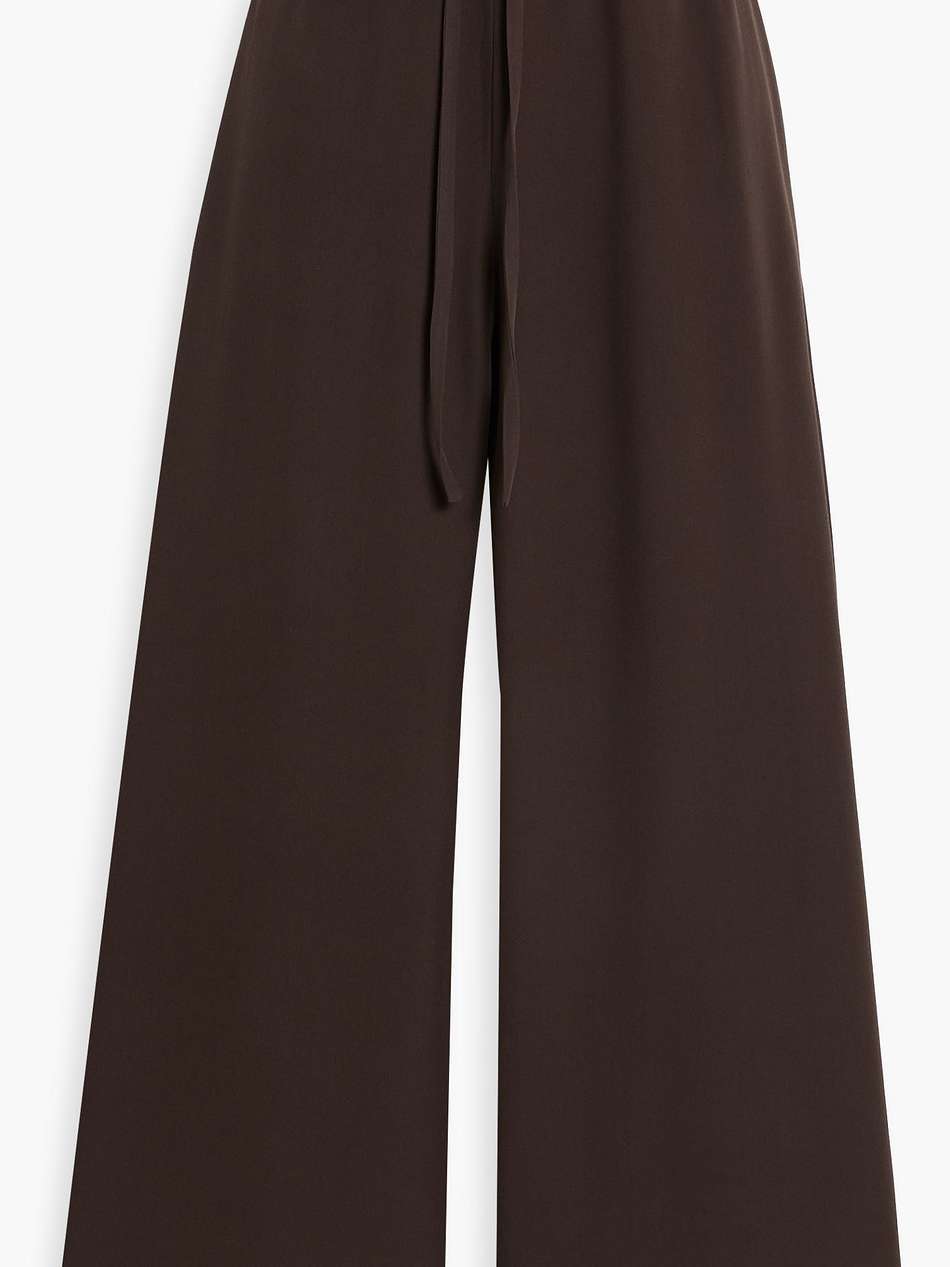 cropped silk-crepe culottes