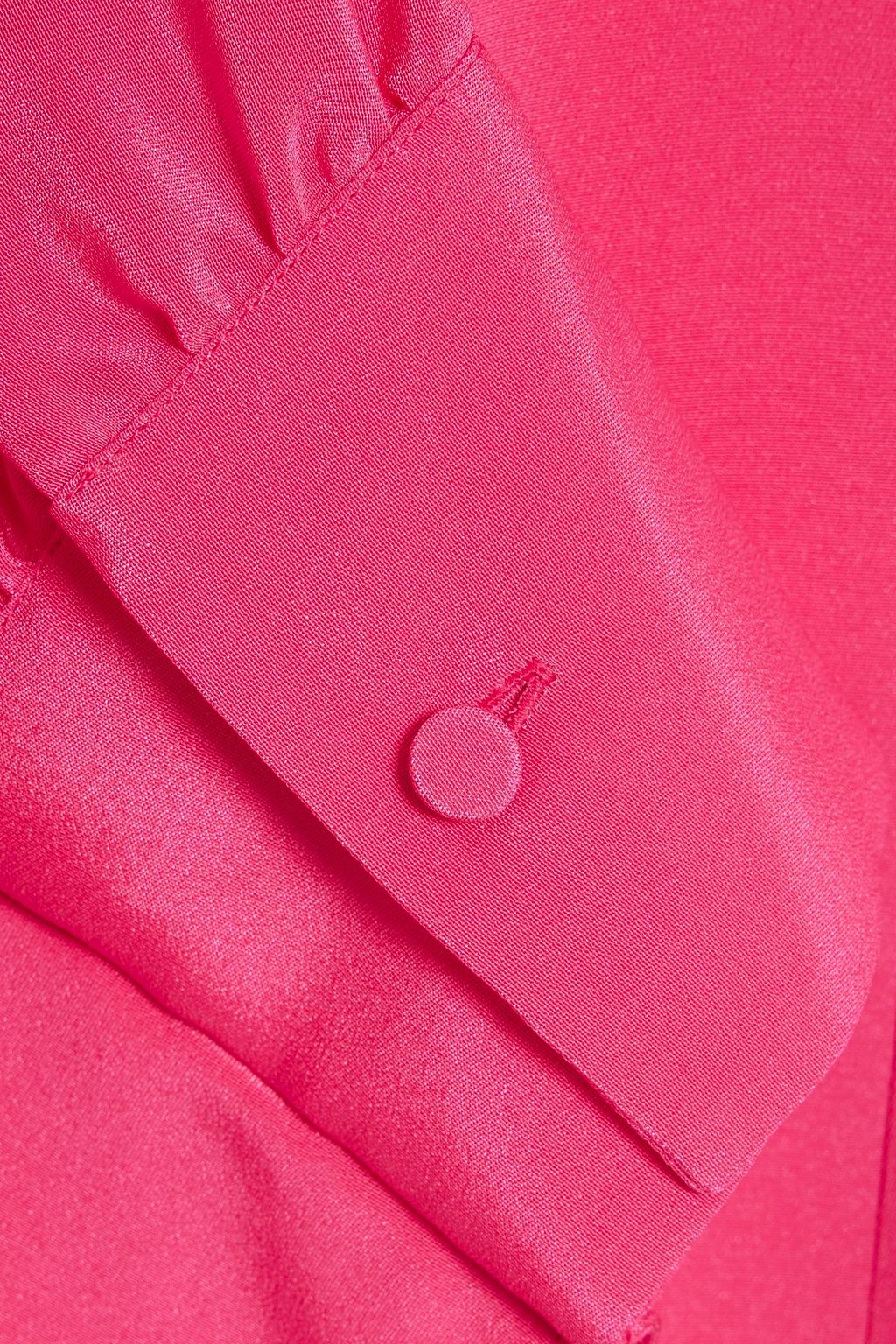 VALENTINO GARAVANI Pussy-bow silk crepe de chine midi dress