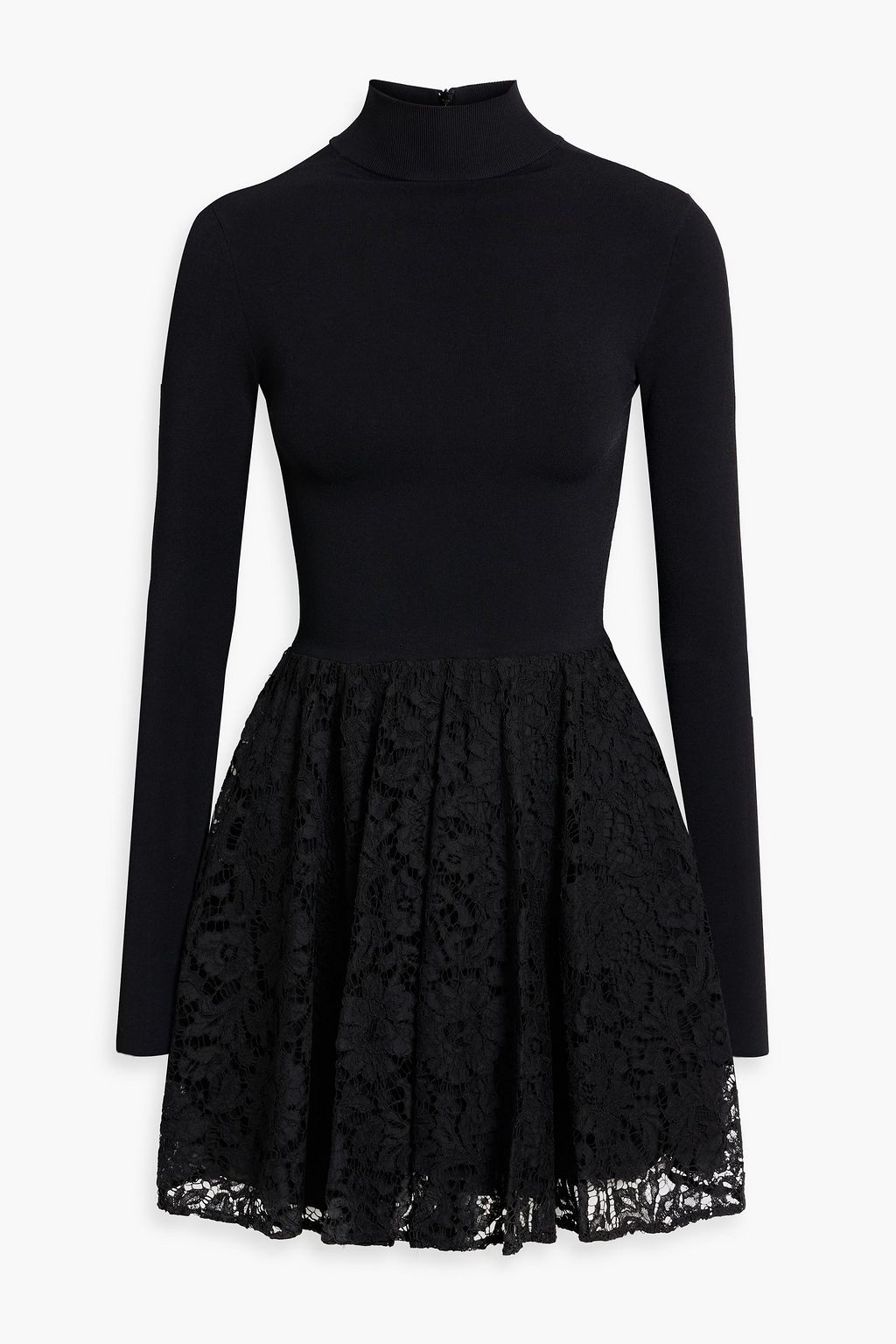 ちぃバレンティノ　ドレス VALENTINO GARAVANI Stretch-knit and corded lace mini dress | THE