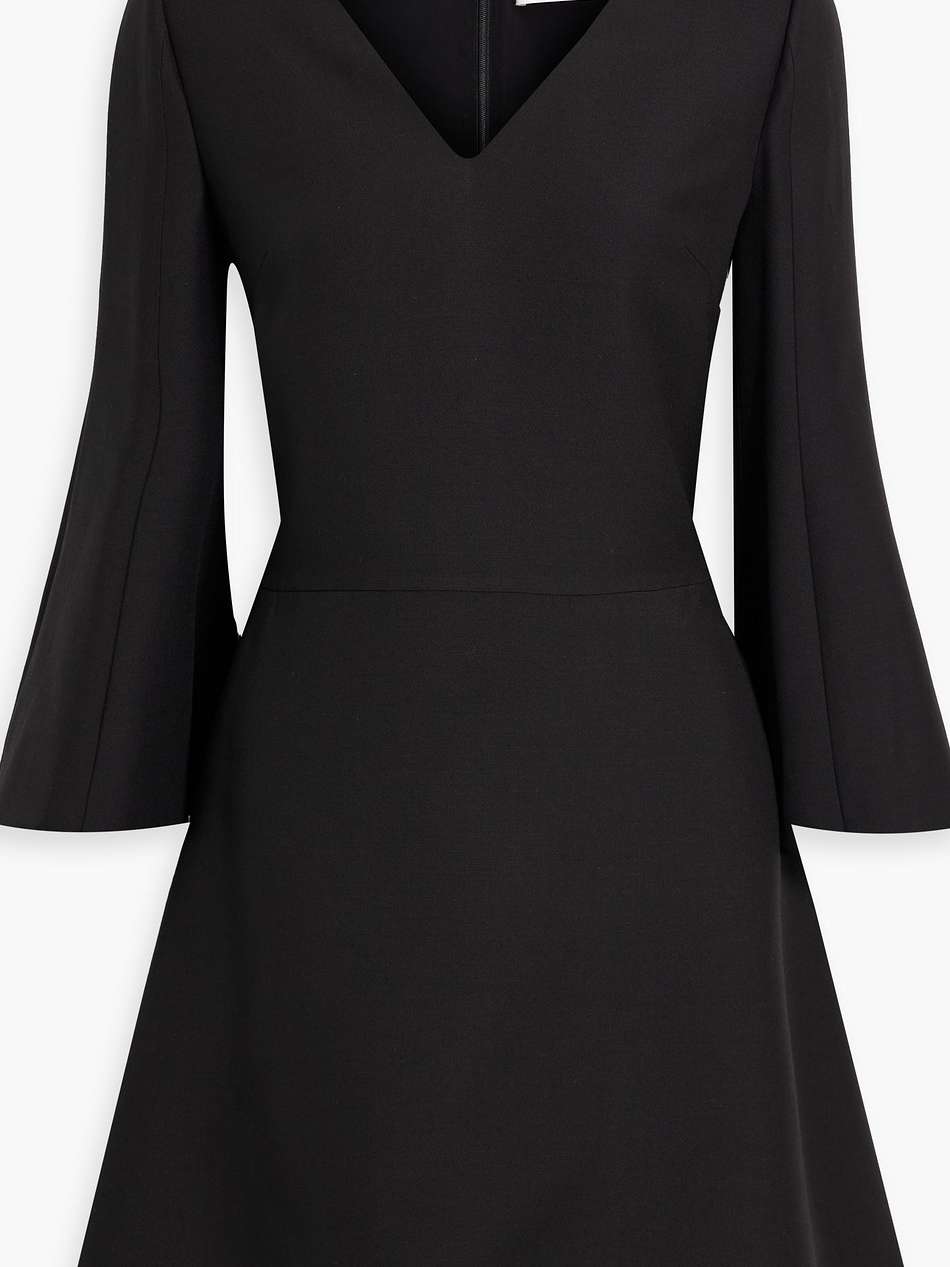 wool and silk-blend crepe mini dress