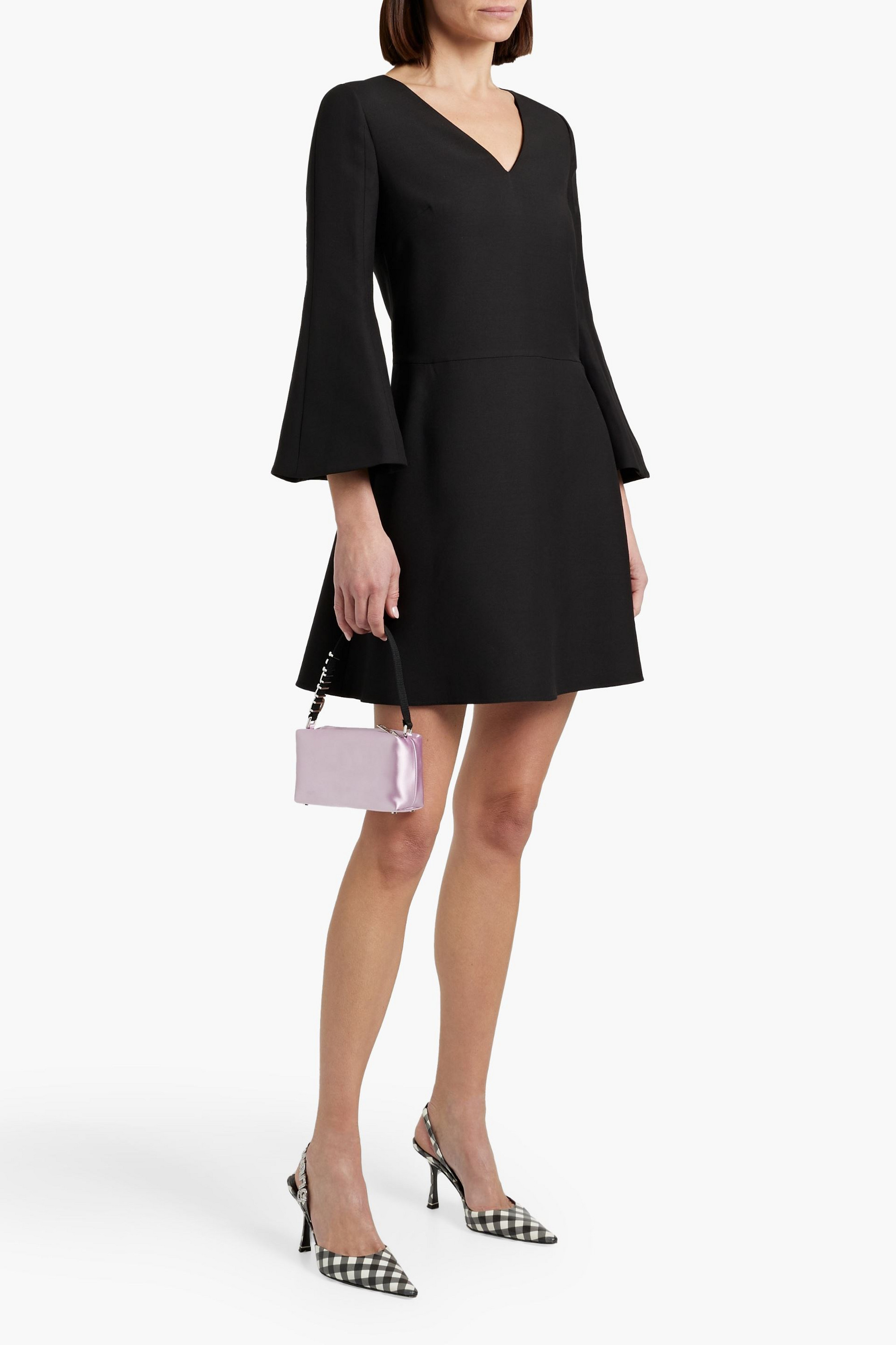 Valentino Garavani Wool and silk-blend crepe mini dress