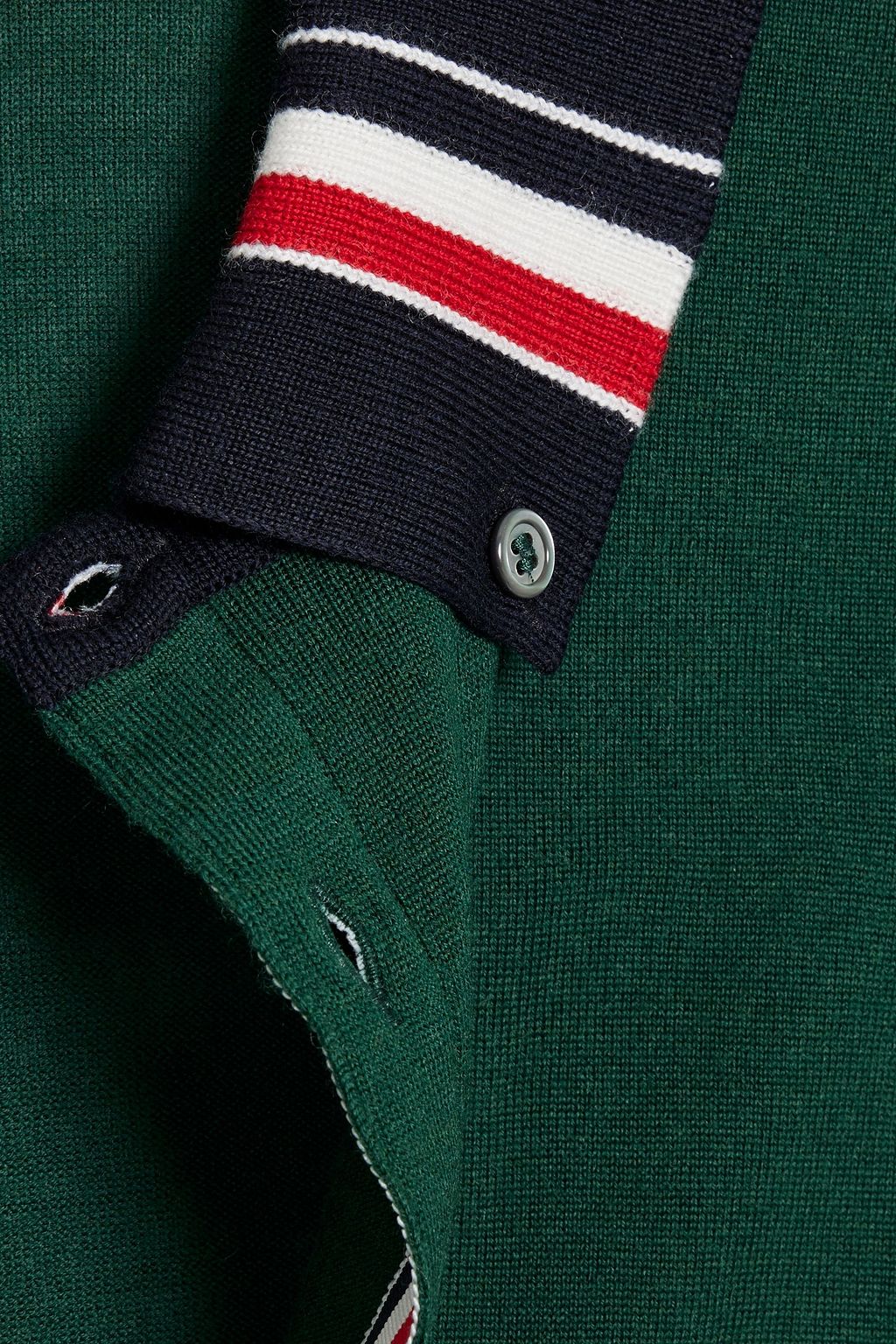 THOM BROWNE Two-tone wool shirt