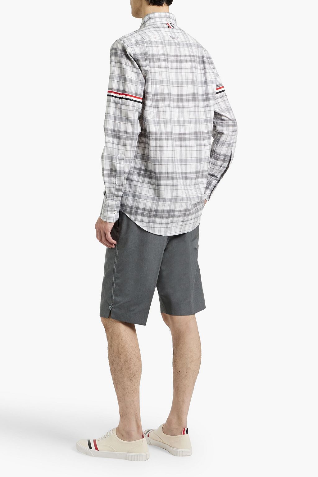 THOM BROWNE Checked cotton shirt