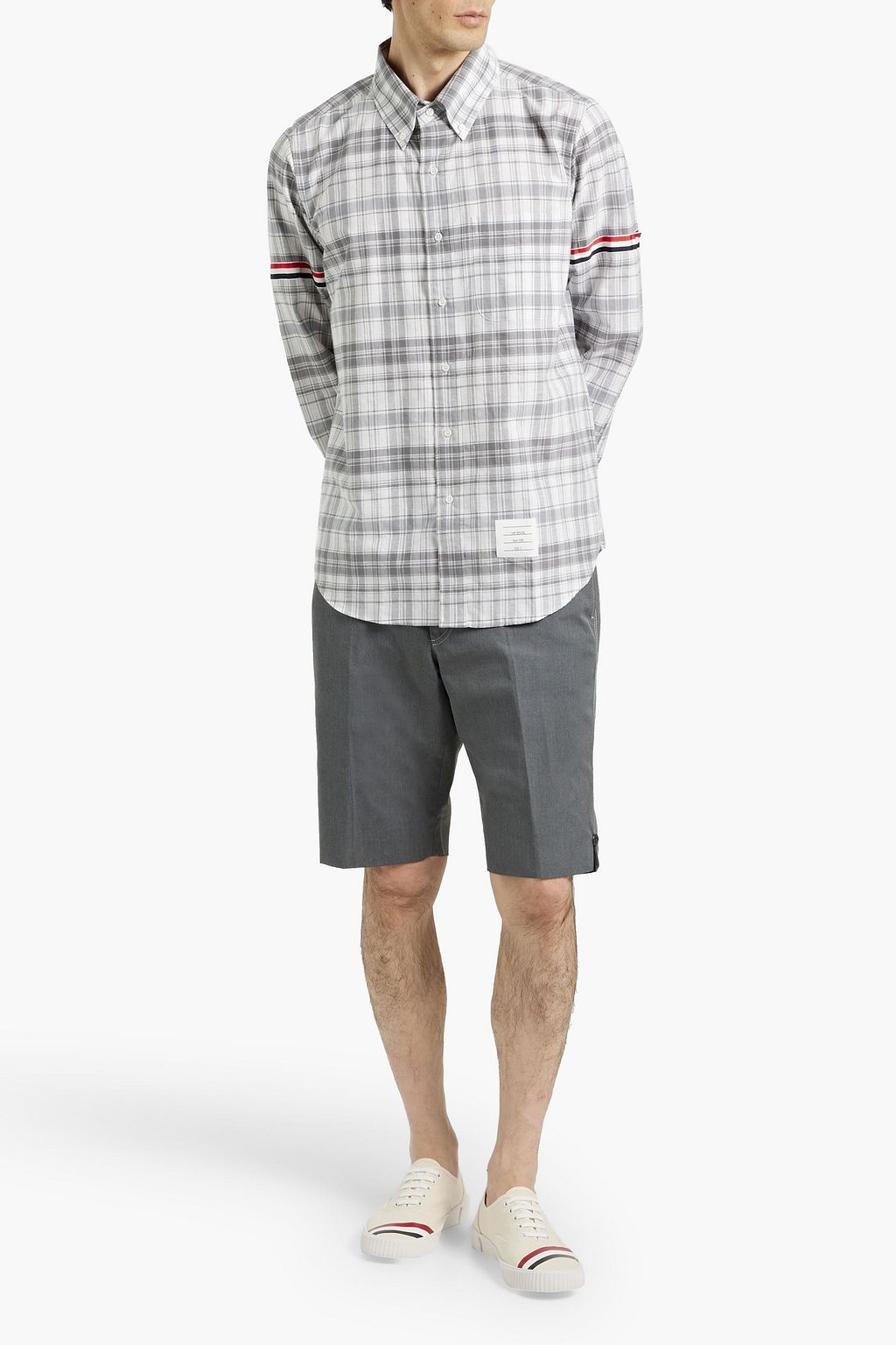 THOM BROWNE Checked cotton shirt