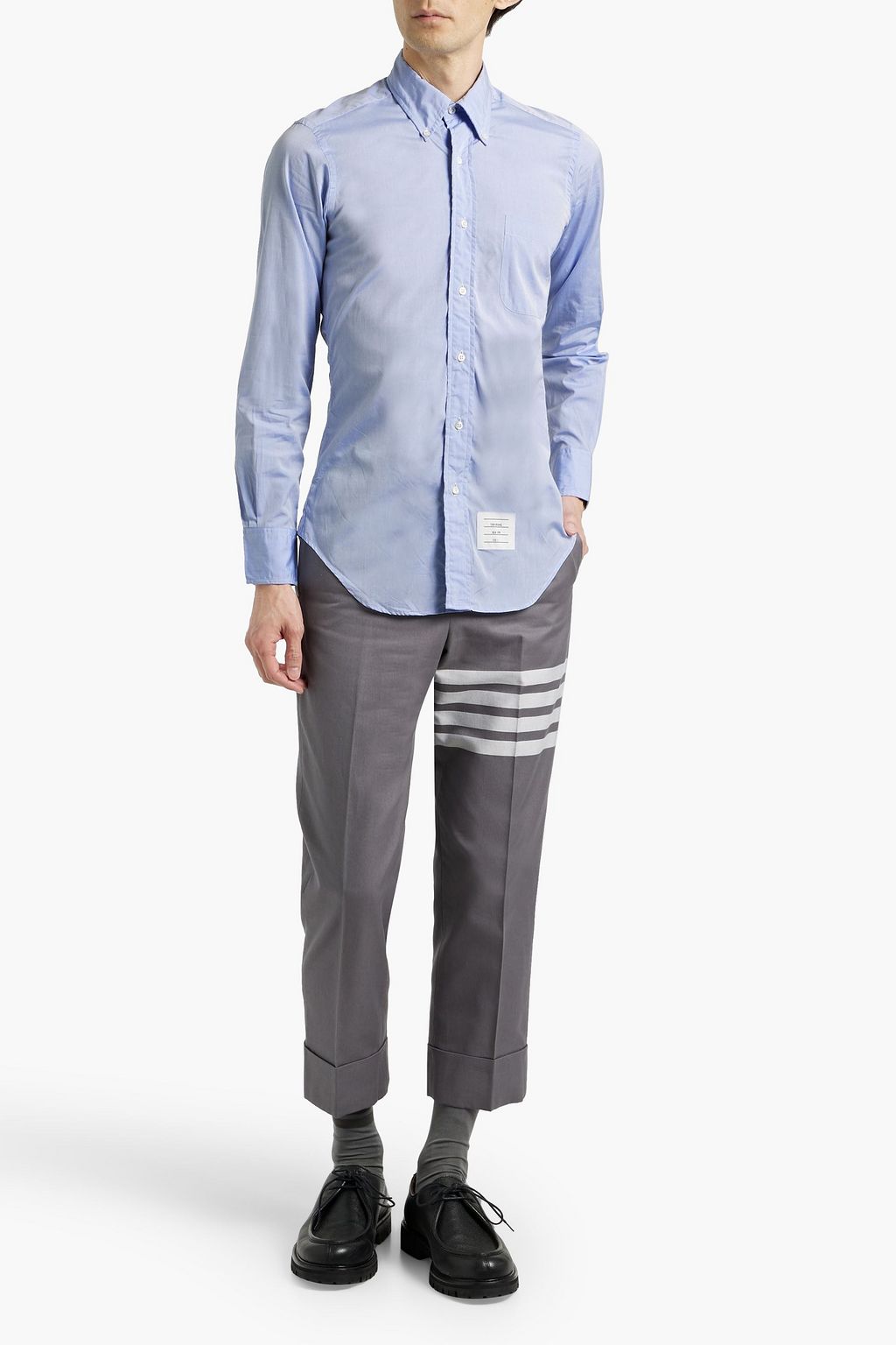 THOM BROWNE Cotton-poplin shirt