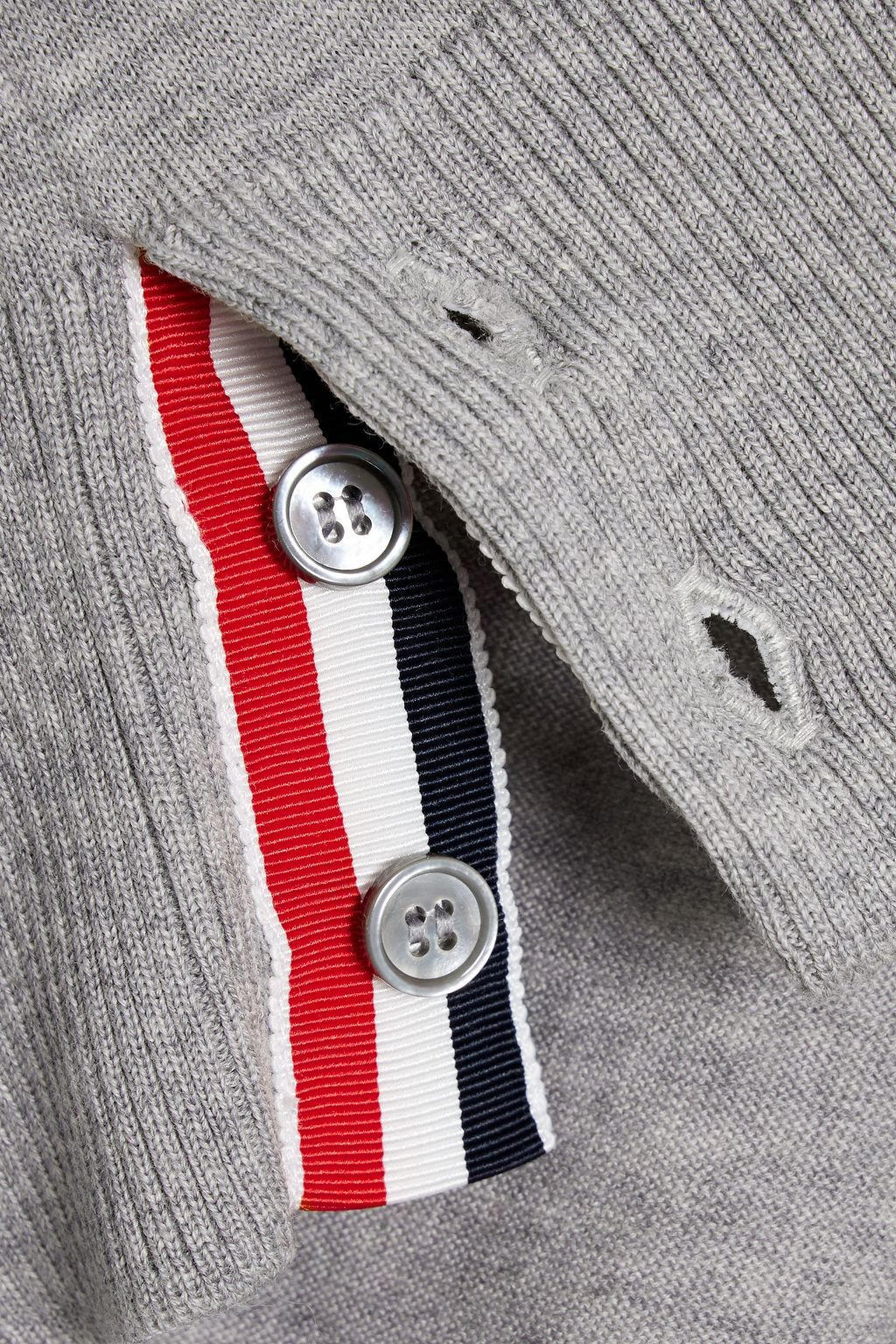 THOM BROWNE Striped wool sweater