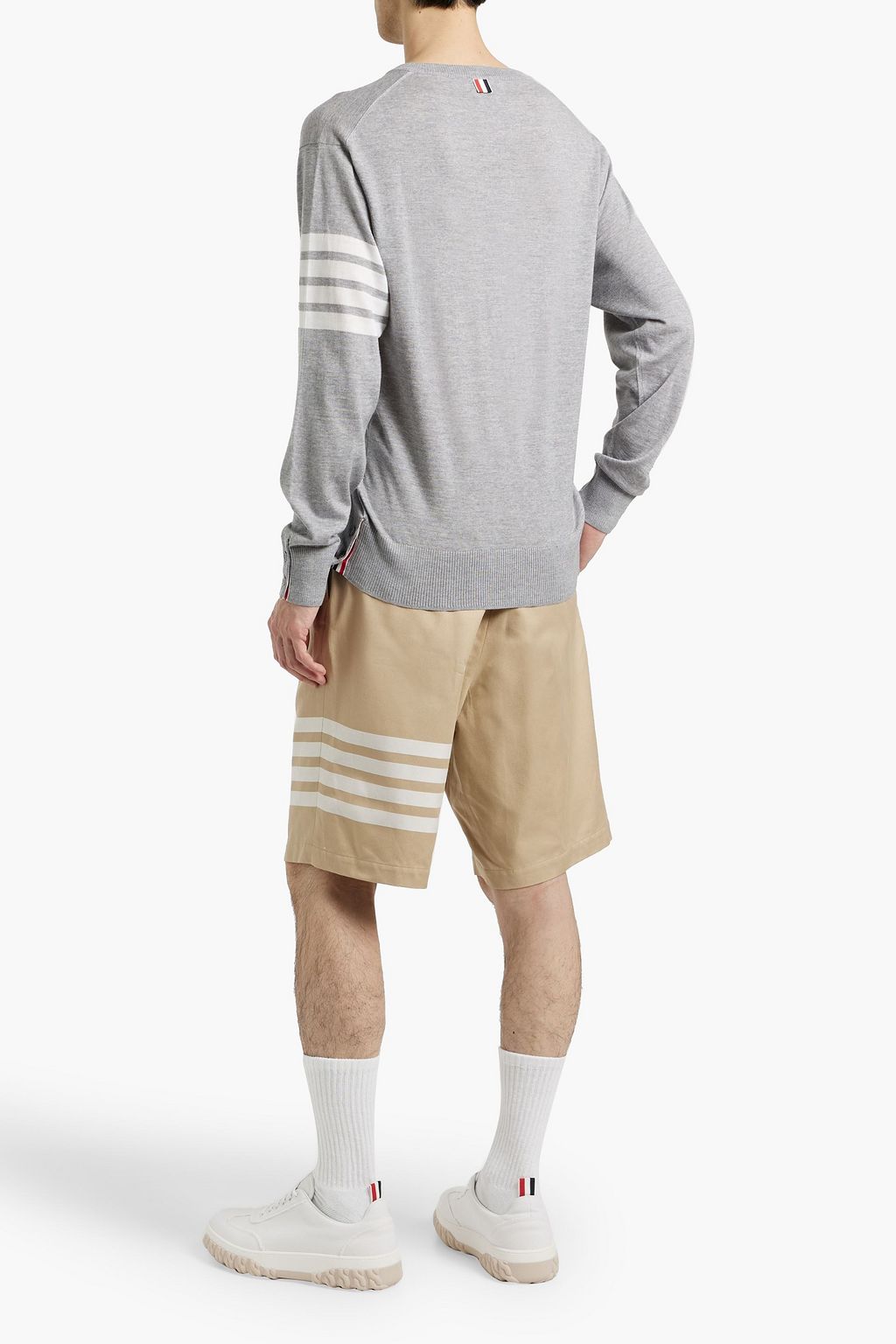 THOM BROWNE Striped wool sweater