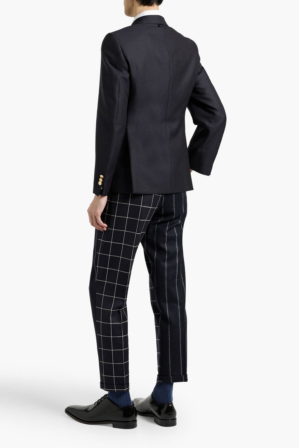 THOM BROWNE Grain de poudre wool and mohair-blend blazer