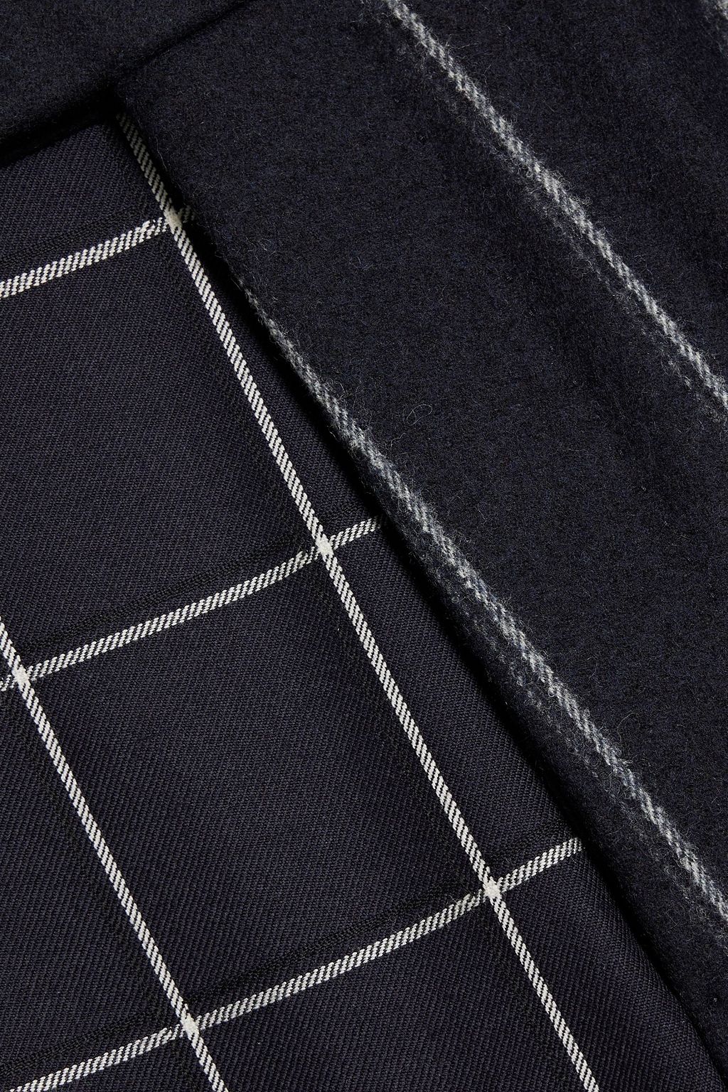 THOM BROWNE Cropped striped wool-flannel and checked twill pants