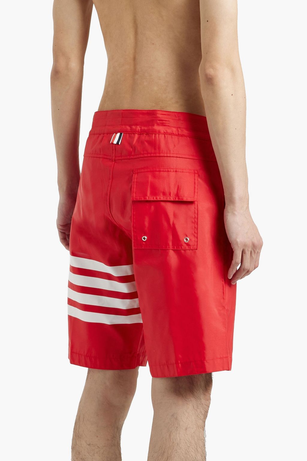 THOM BROWNE Mid-length striped swim shorts