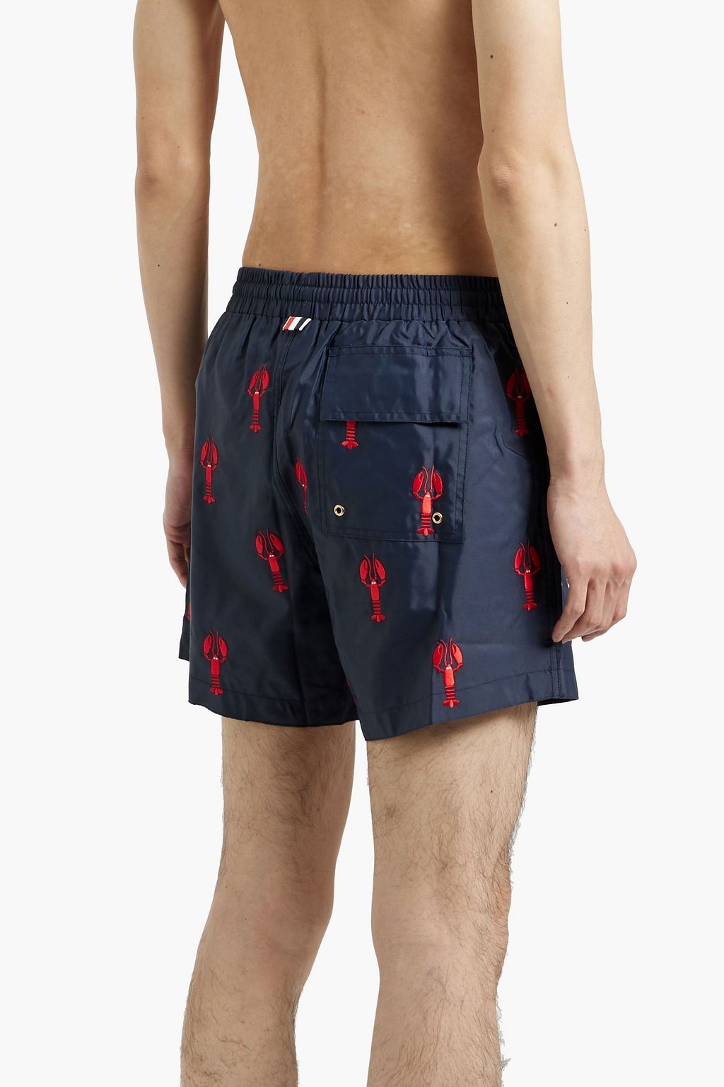THOM BROWNE Short-length embroidered swim shorts