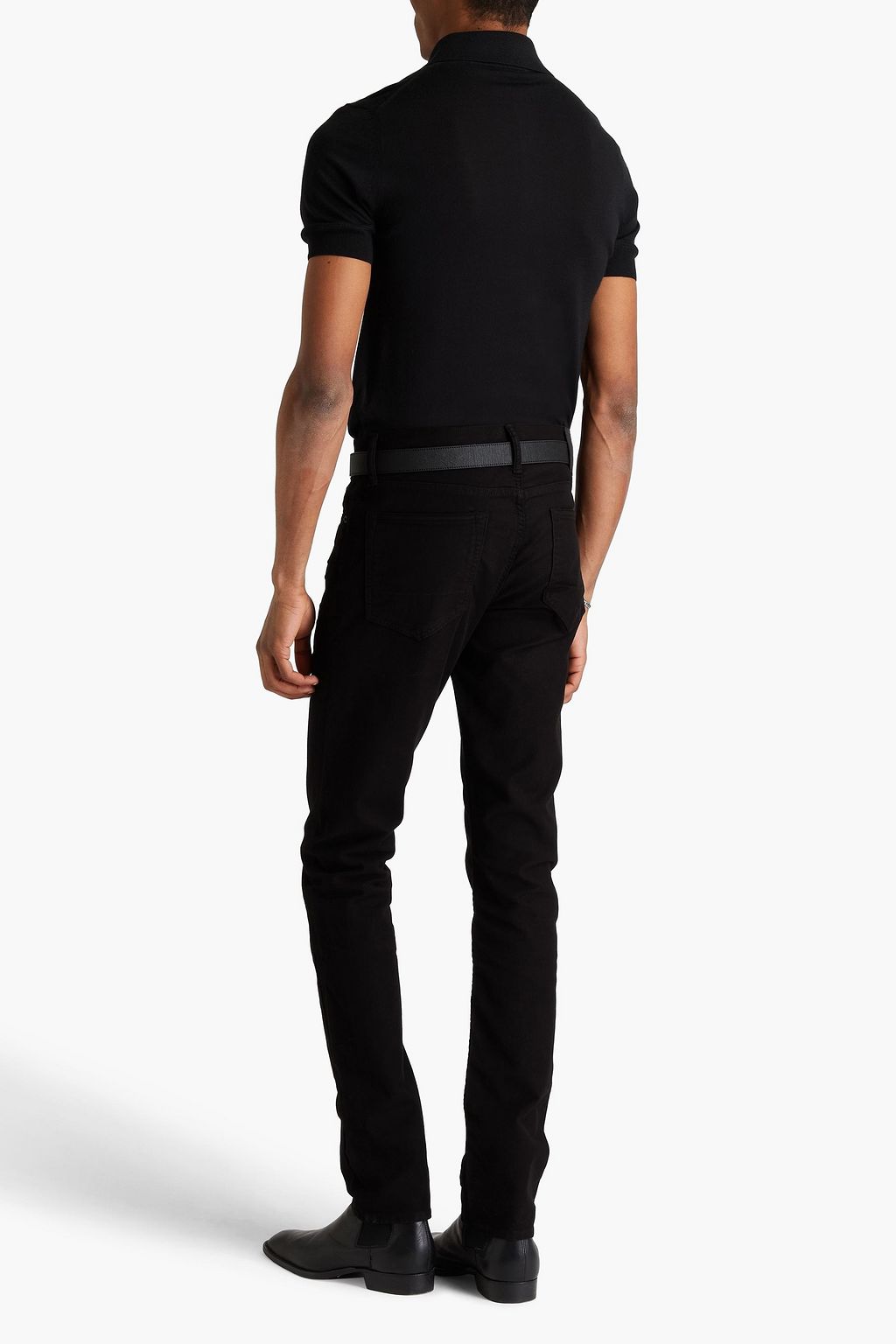 TOM FORD Cashmere and silk-blend polo shirt