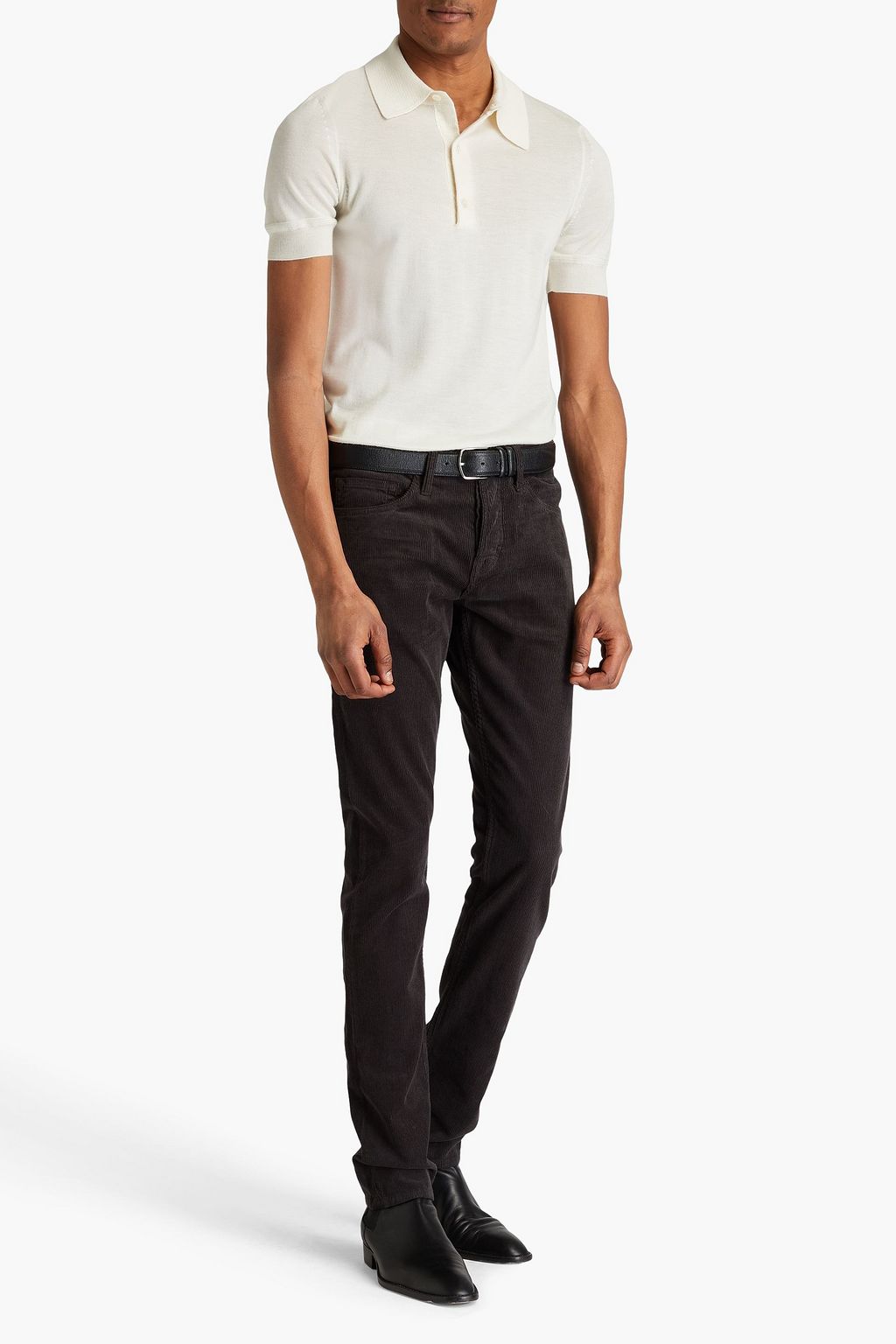 TOM FORD Cashmere and silk-blend polo shirt