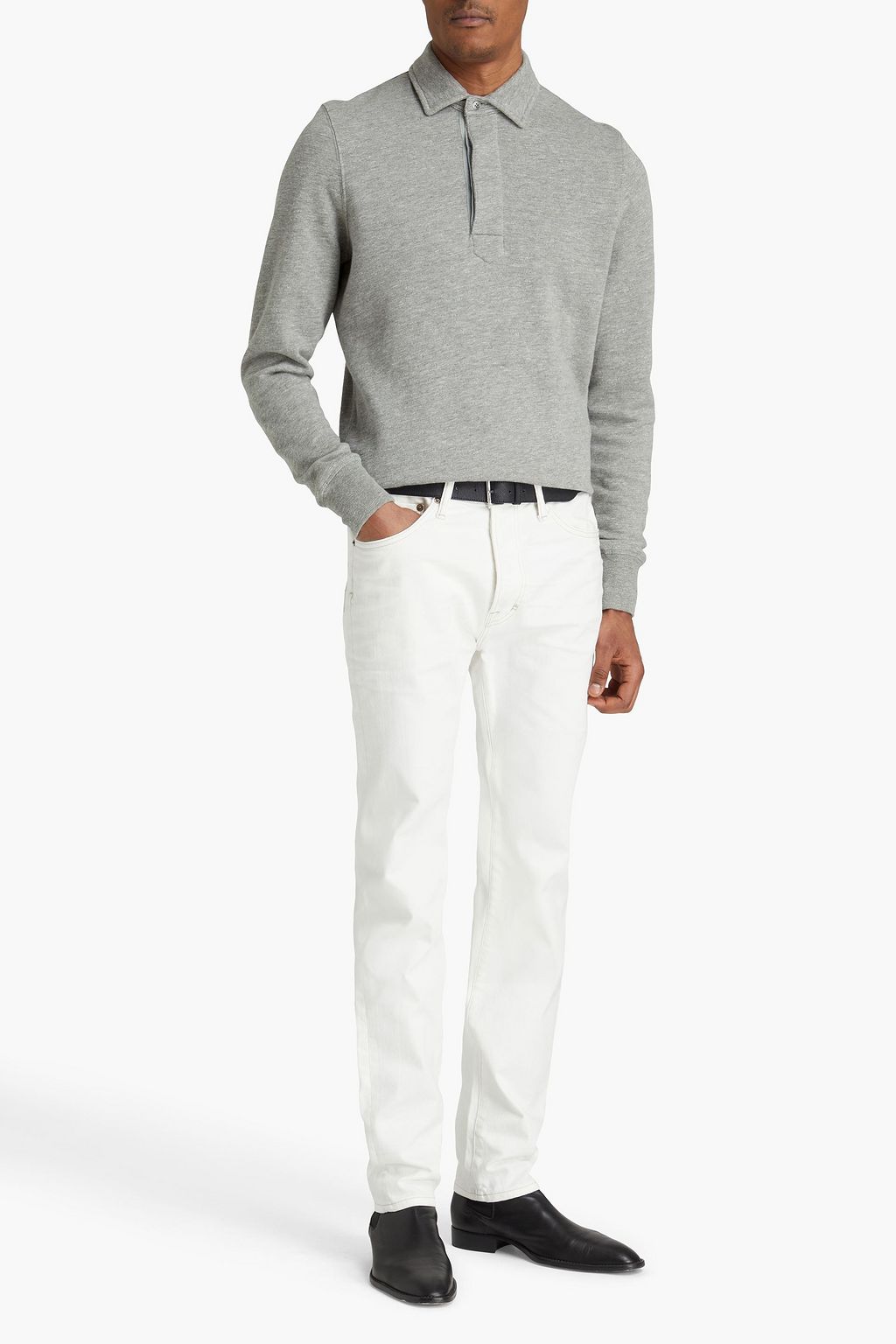TOM FORD Poloshirt aus Fleece aus einer Baumwollmischung