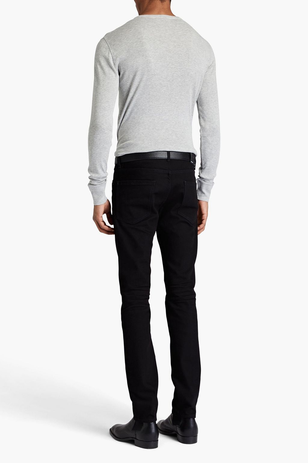 TOM FORD T-Shirt aus Jersey aus einer Baumwoll-Modalmischung mit Henley-Kragen