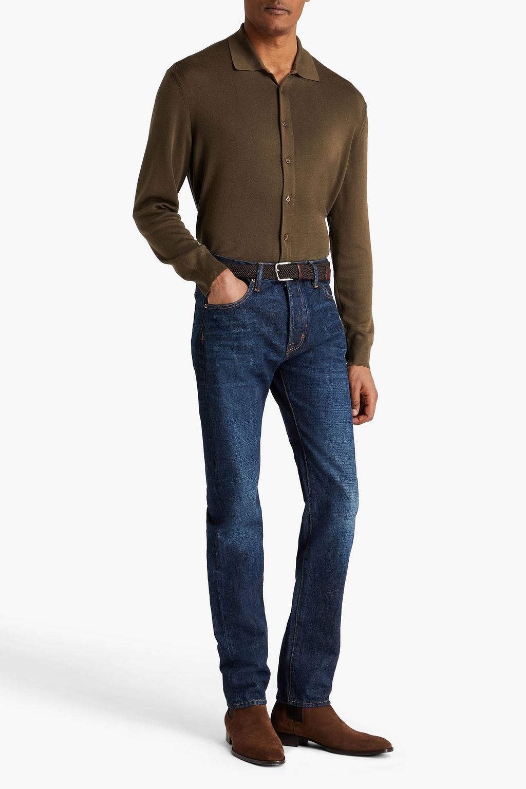 TOM FORD 위스커 가공 데님 진