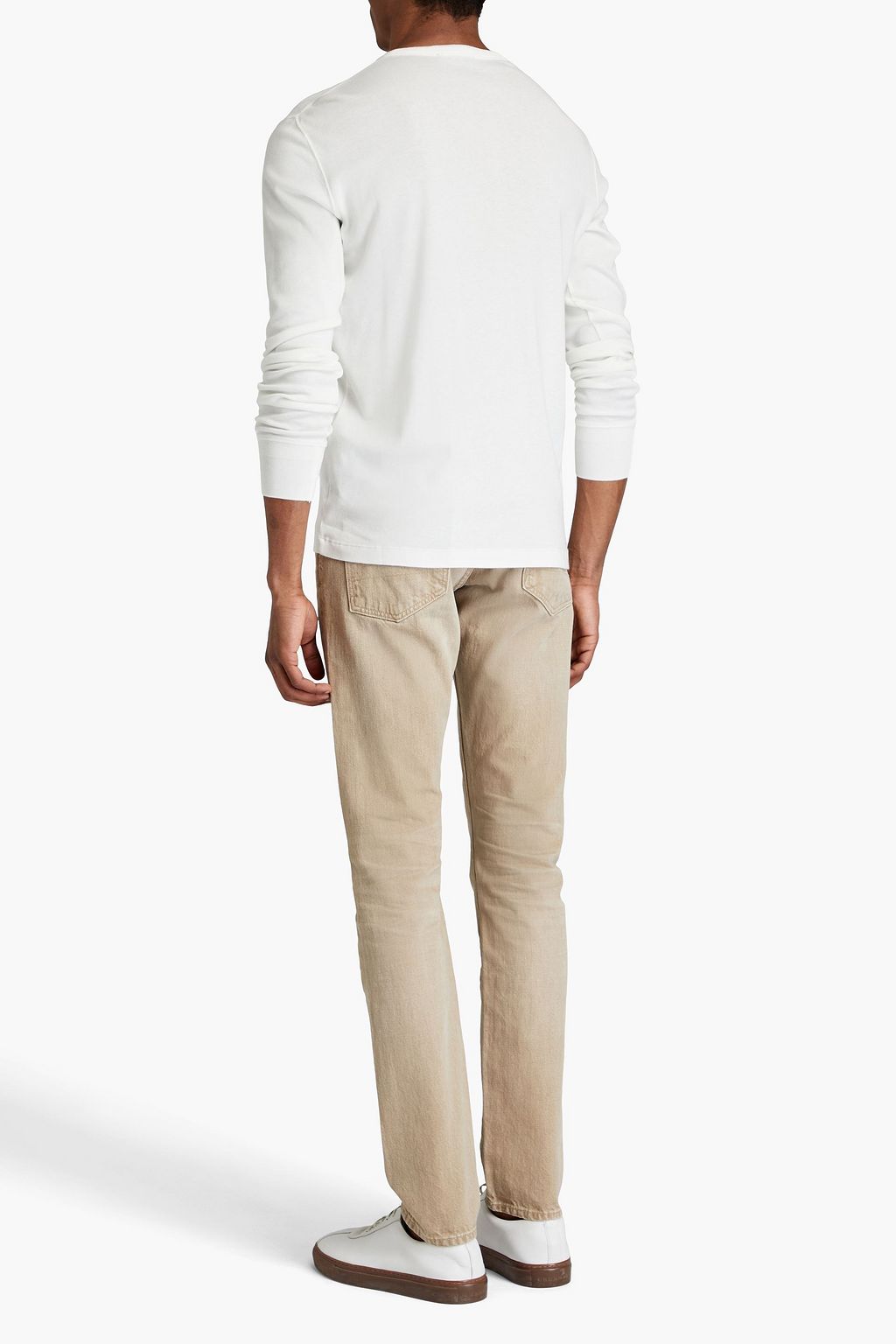 TOM FORD T-Shirt aus Jersey aus einer Baumwoll-Modalmischung mit Henley-Kragen