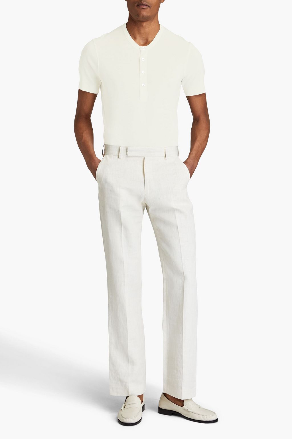 TOM FORD Lyocell and cotton-blend jersey Henley T-shirt