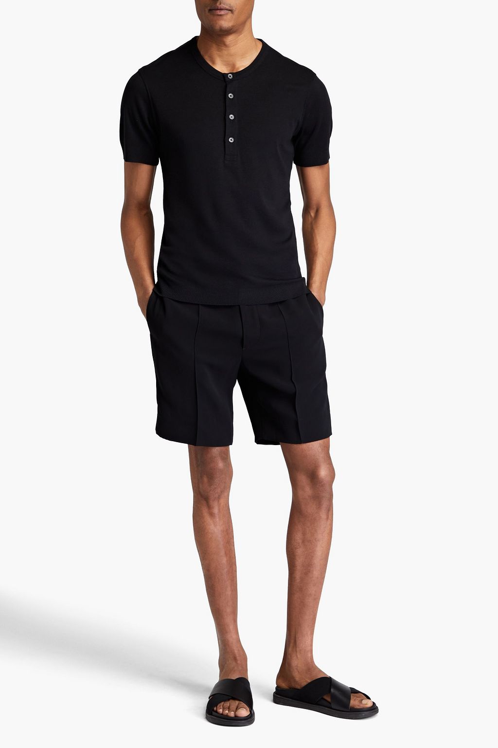 TOM FORD Lyocell and cotton-blend jersey Henley T-shirt