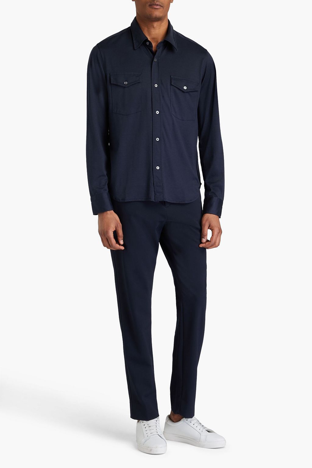 TOM FORD Hemd aus Jersey aus Seiden-Baumwollmischung