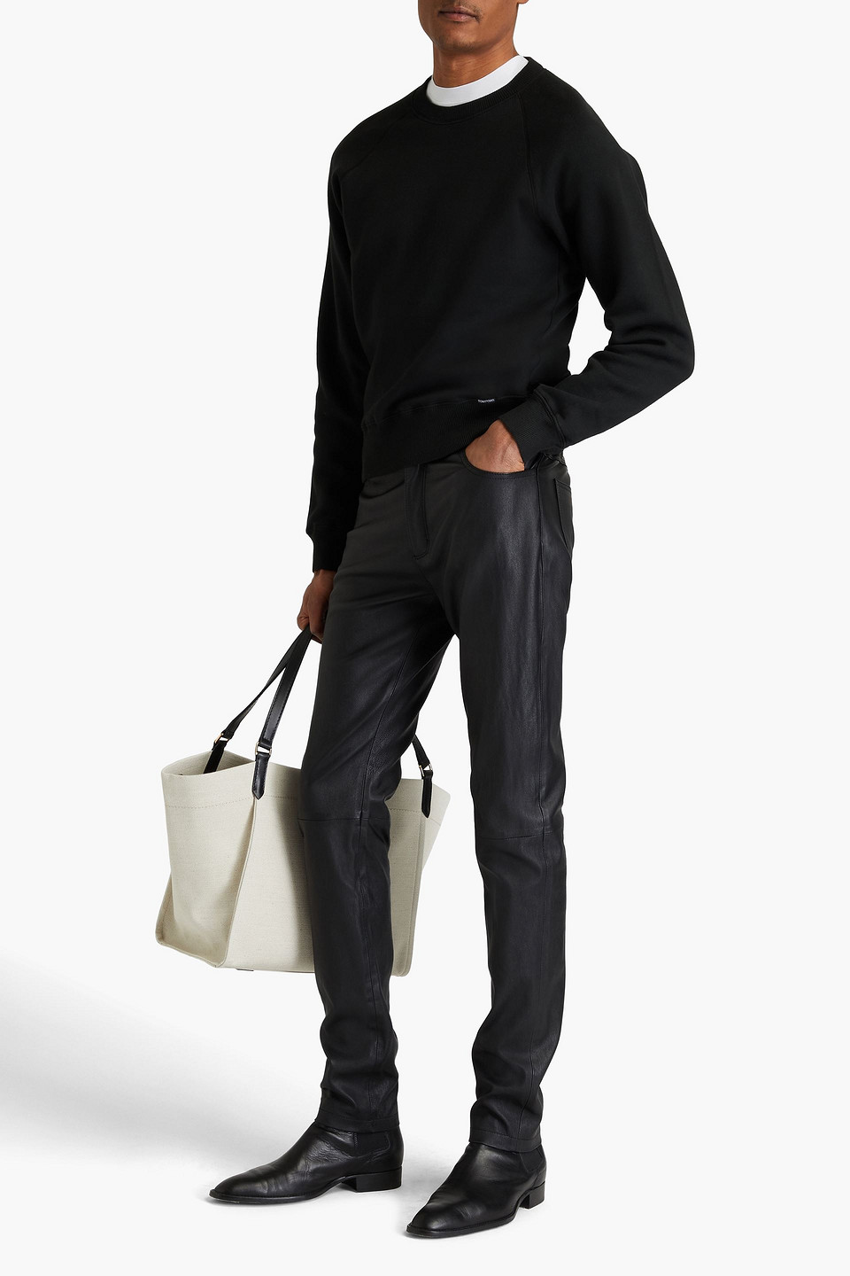  Tom Ford - Sweatshirt Aus Baumwollfleece - Schwarz - It 52 