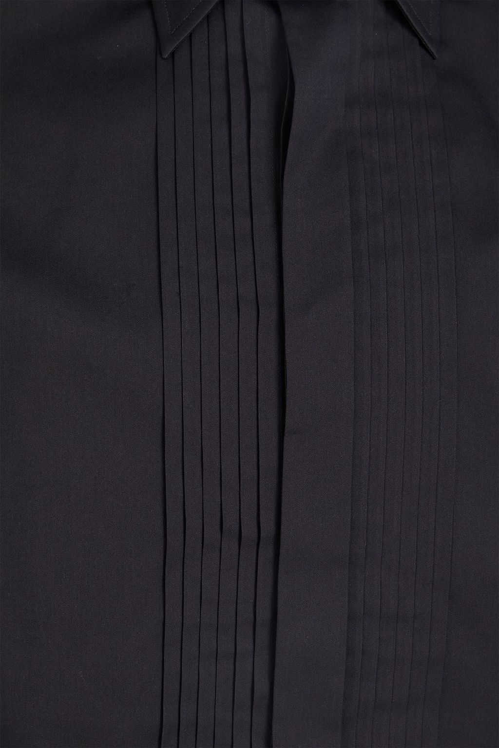 TOM FORD Cotton and silk-blend poplin tuxedo shirt