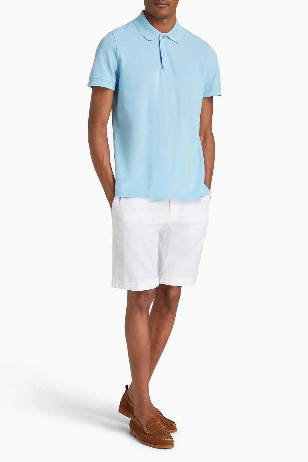 TOM FORD Cotton-piqué polo shirt