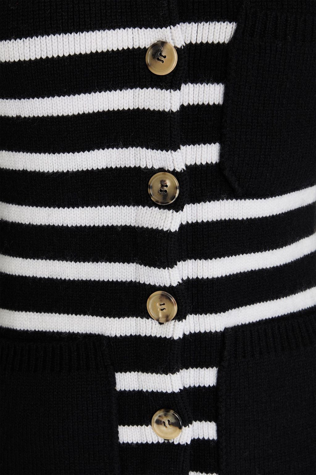 KHAITE Suzette striped cashmere-blend cardigan