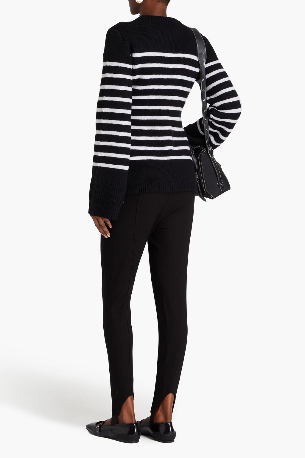KHAITE Suzette striped cashmere-blend cardigan