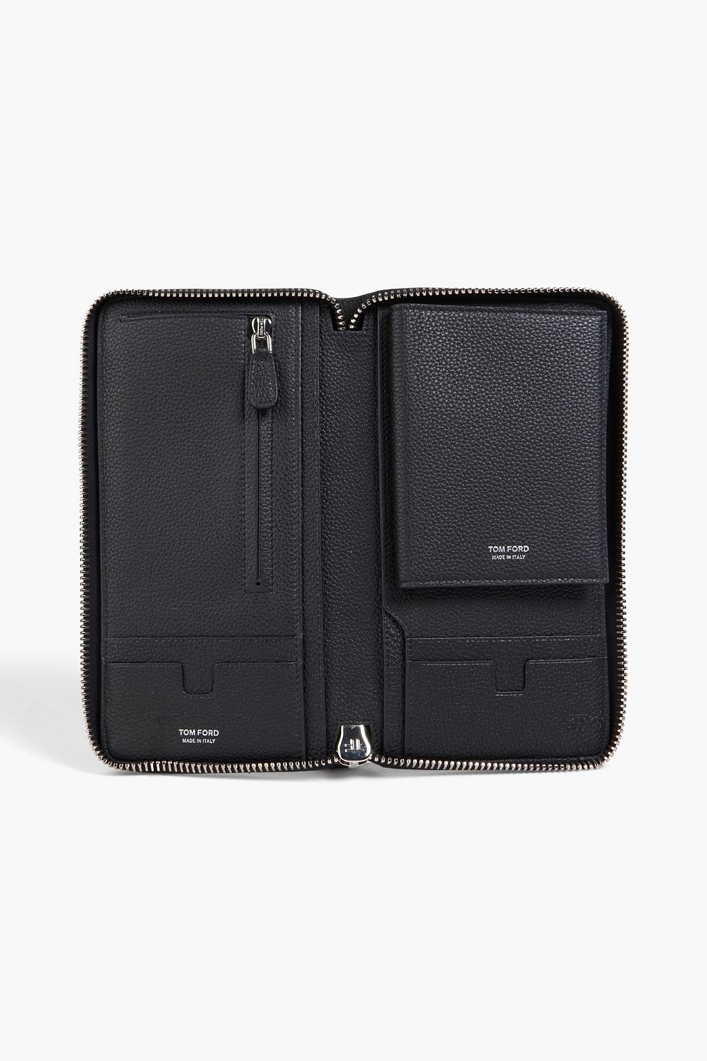 TOM FORD Pebbled-leather travel wallet