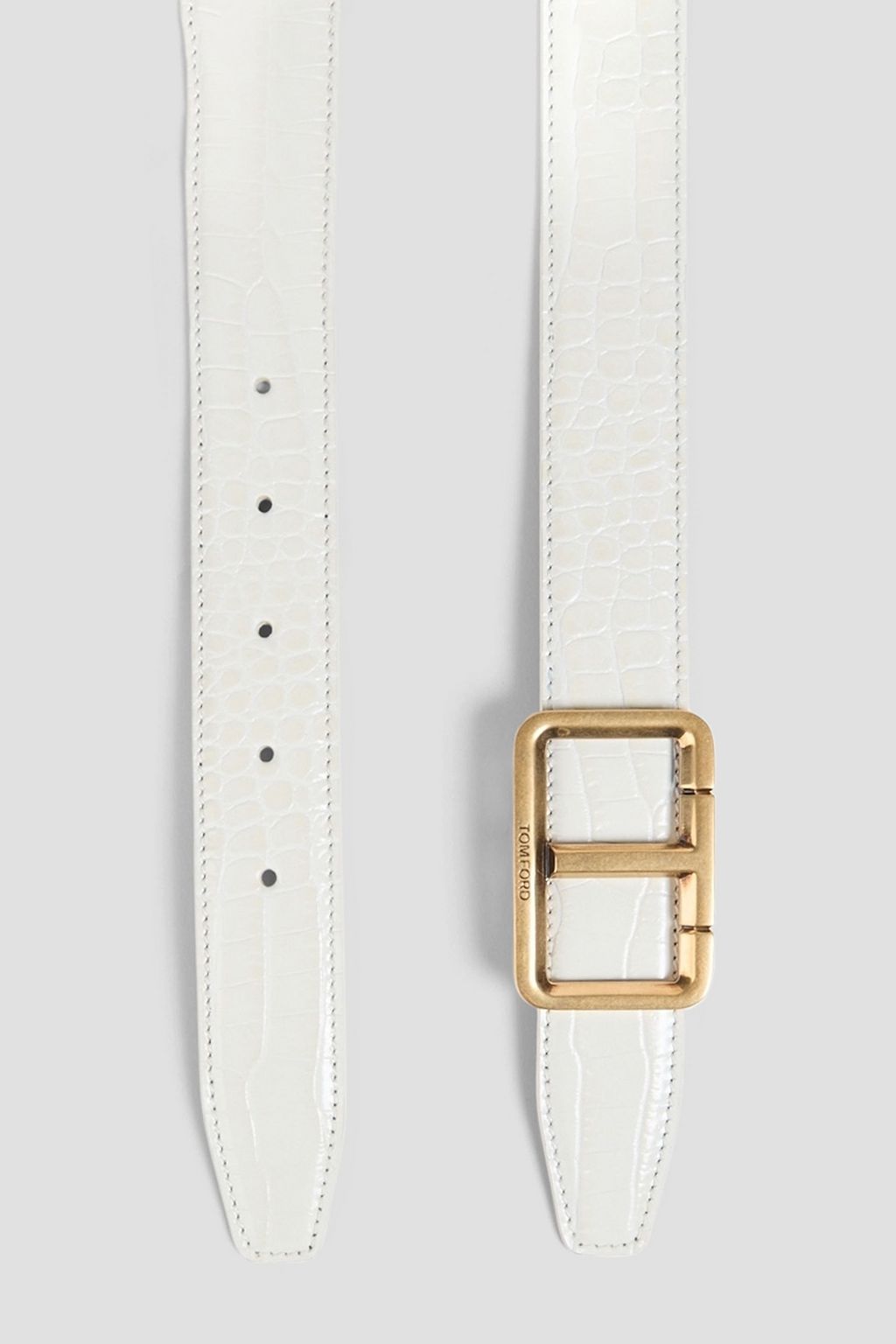 TOM FORD Croc-effect leather belt