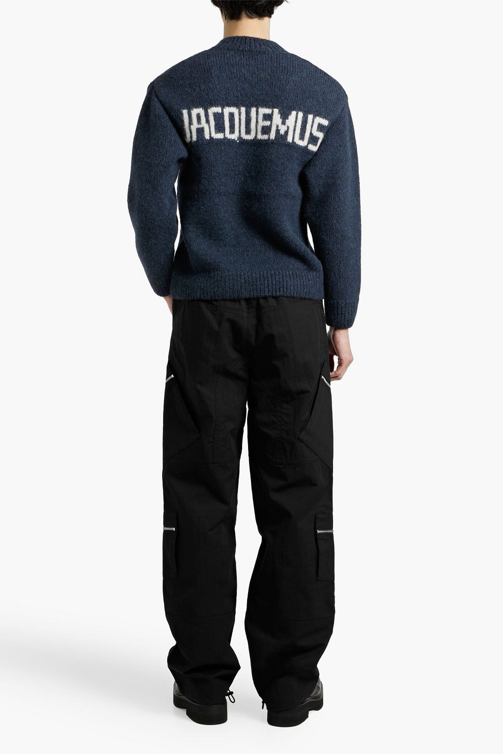 JACQUEMUS Marrone zip-detailed cotton-blend cargo pants